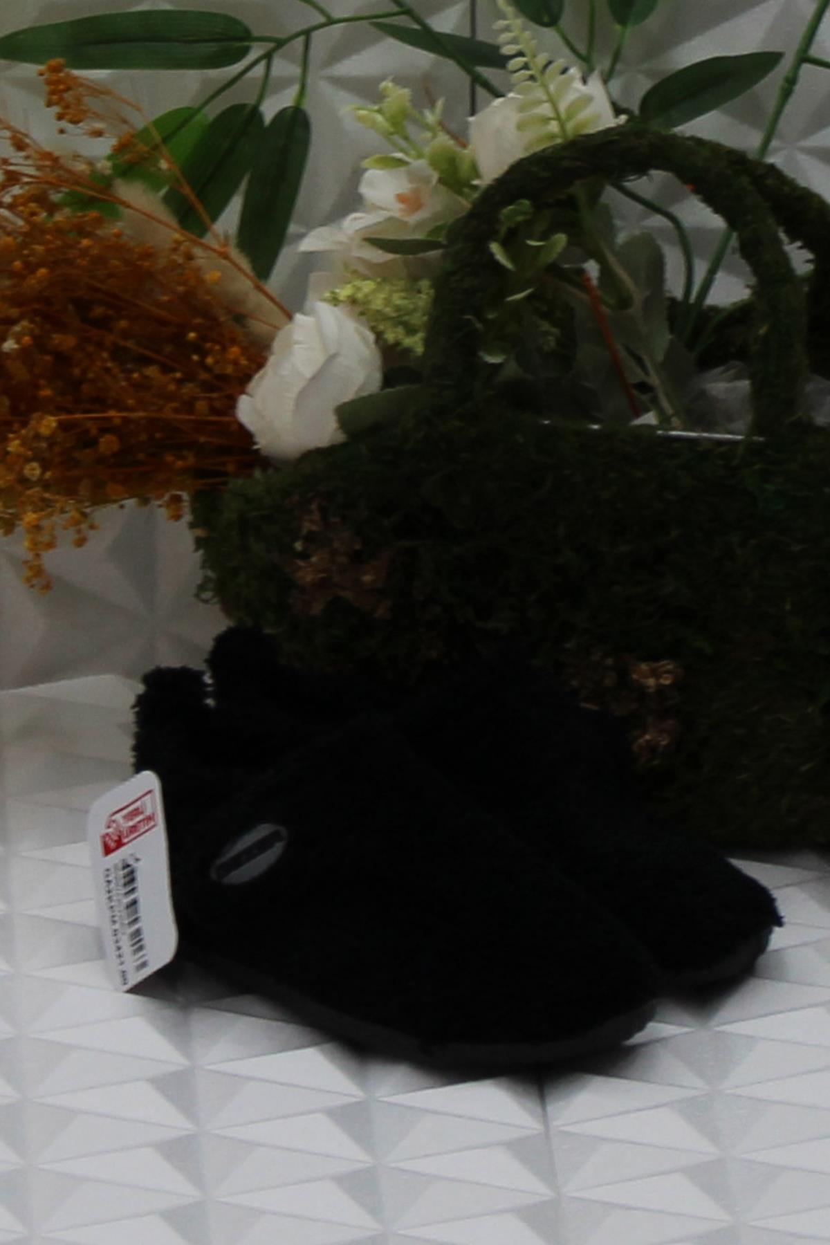 Gzr 03421 Siyah Anaokulu Kreş Ev Erkek Çocuk Panduf Ayakkabı - Görsel 2