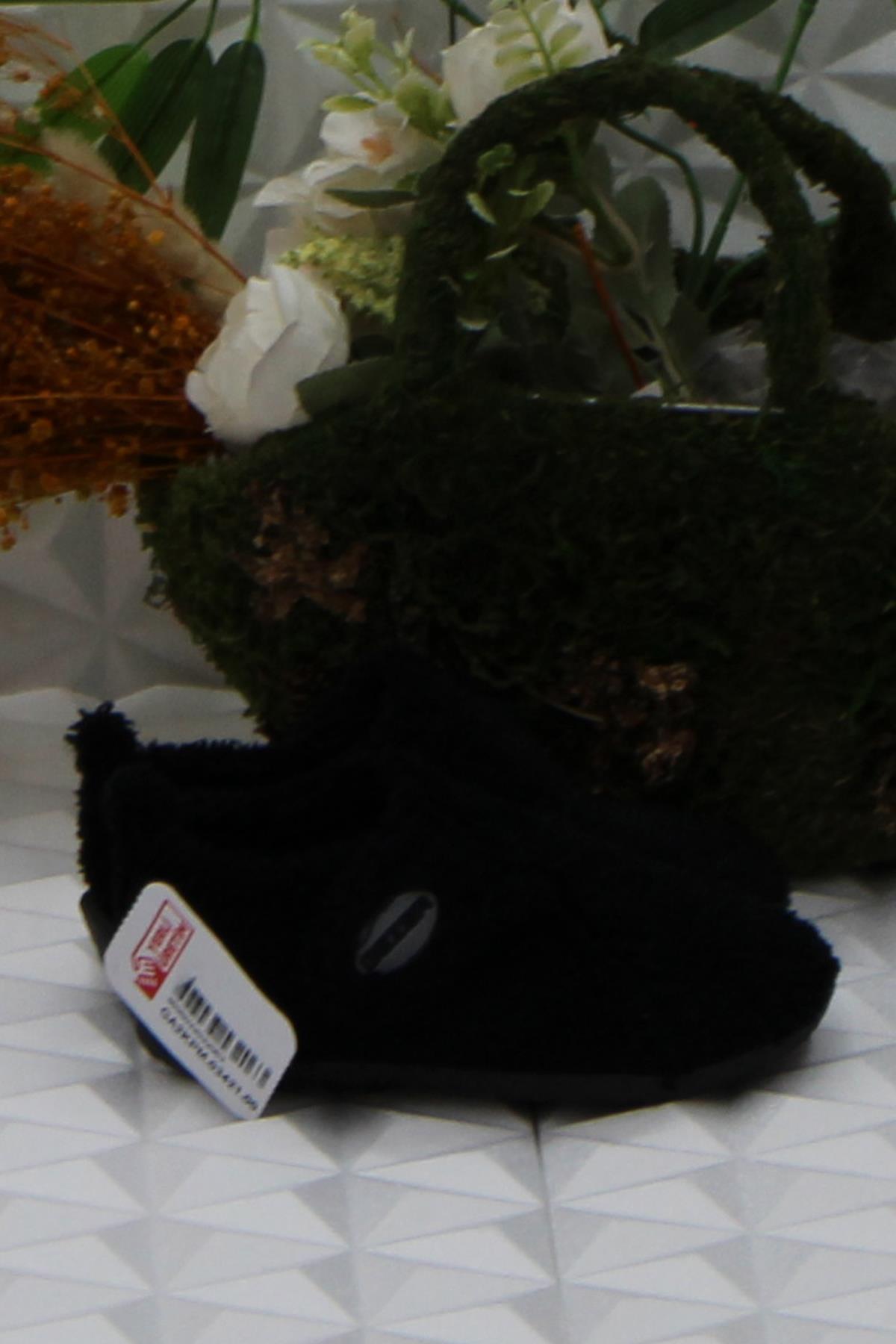 Gzr 03421 Siyah Anaokulu Kreş Ev Erkek Çocuk Panduf Ayakkabı - Görsel 3