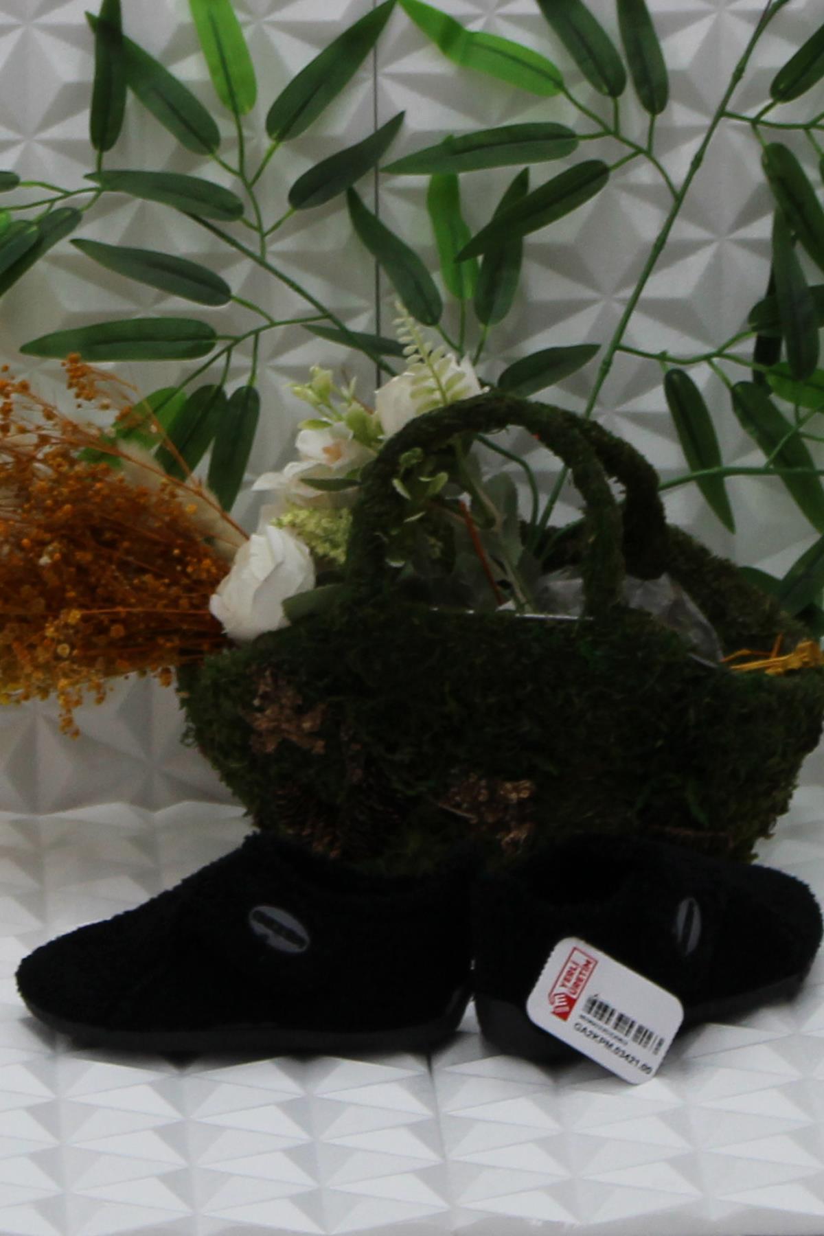 Gzr 03421 Siyah Anaokulu Kreş Ev Erkek Çocuk Panduf Ayakkabı - Görsel 5