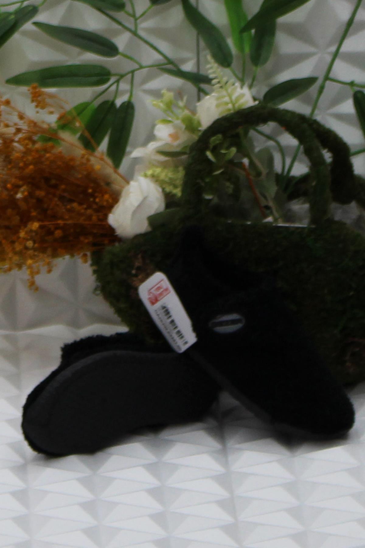 Gzr 03421 Siyah Anaokulu Kreş Ev Erkek Çocuk Panduf Ayakkabı - Görsel 6