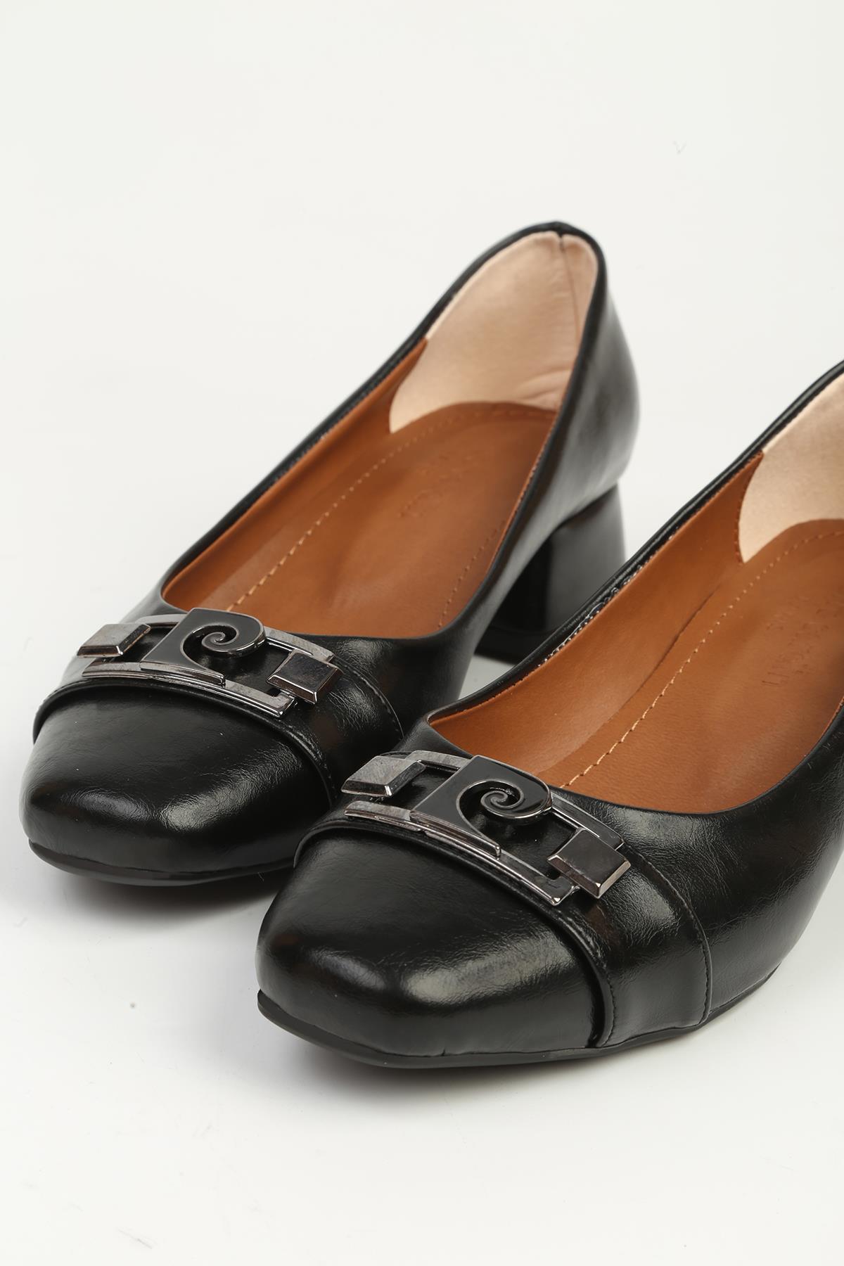 Siyah Kadın Topuklu Ayakkabı PC-55144 - Görsel 3