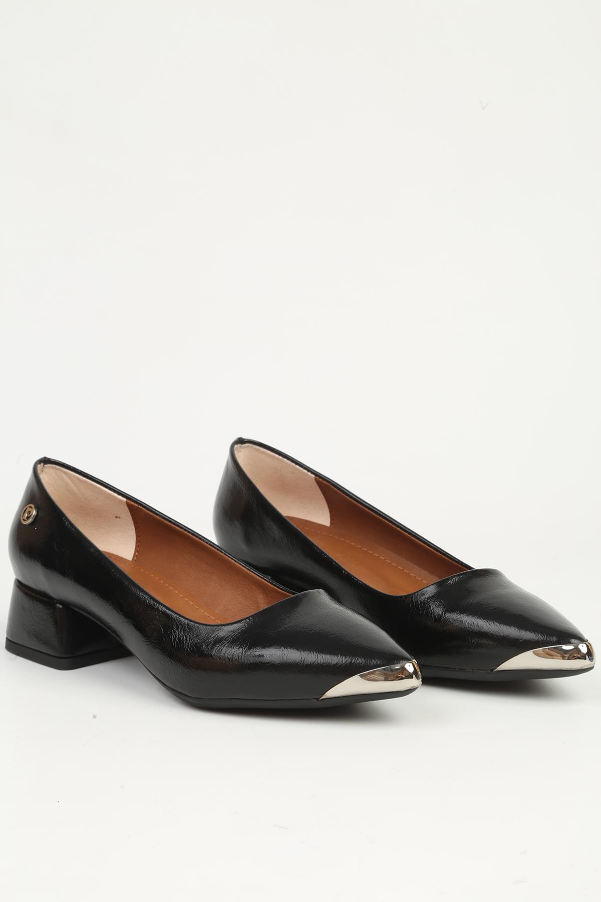Siyah Kadın Topuklu Ayakkabı PC-55146 - Görsel 3
