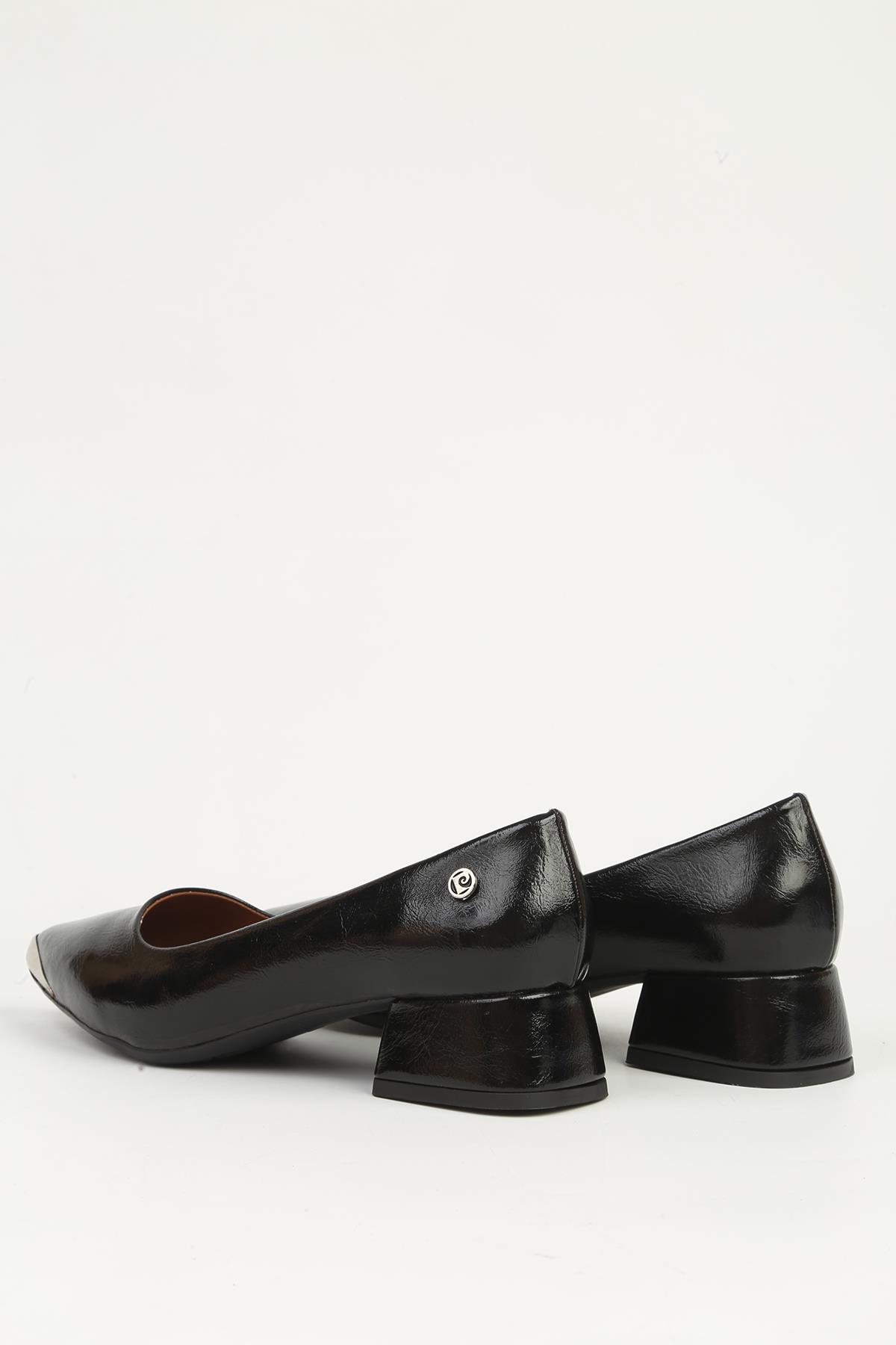 Siyah Kadın Topuklu Ayakkabı PC-55146 - Görsel 4