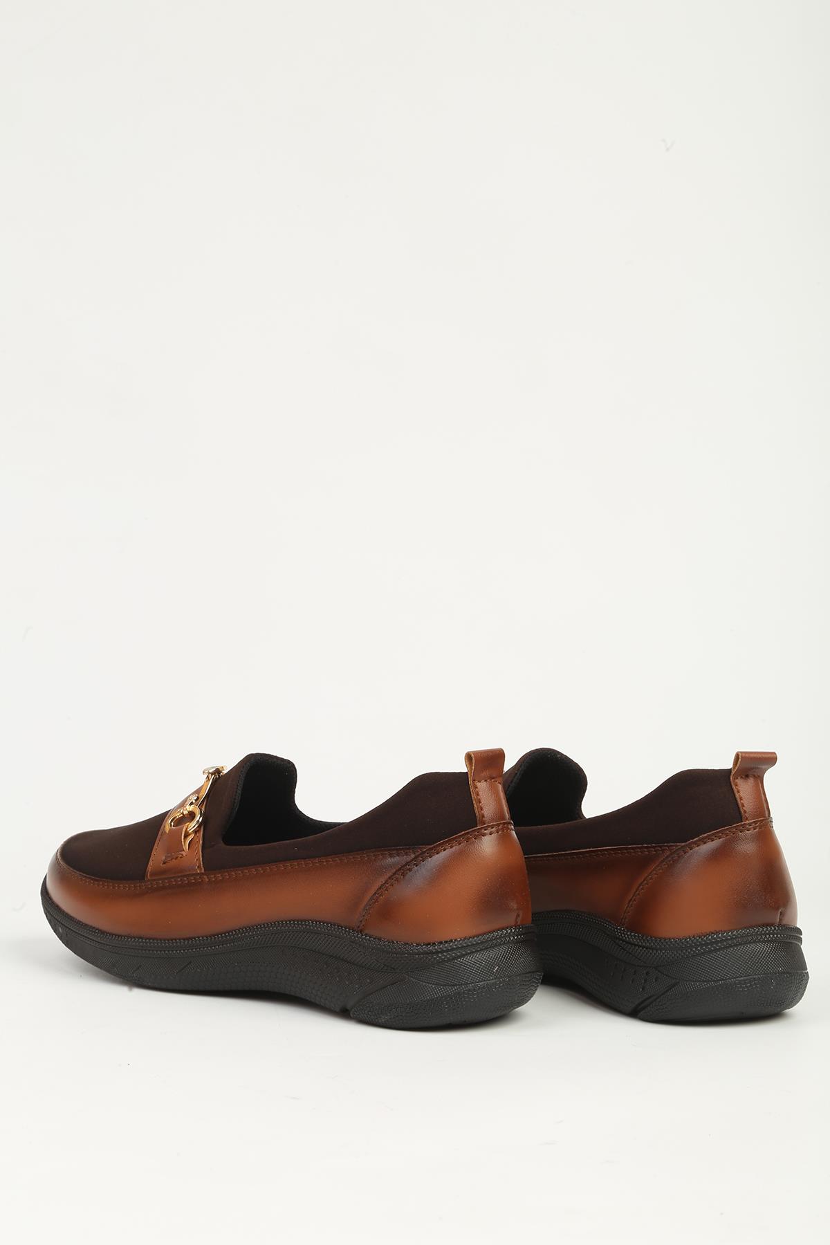 Taba Deri Kadın Spor Ayakkabı PC-55361 - Görsel 4