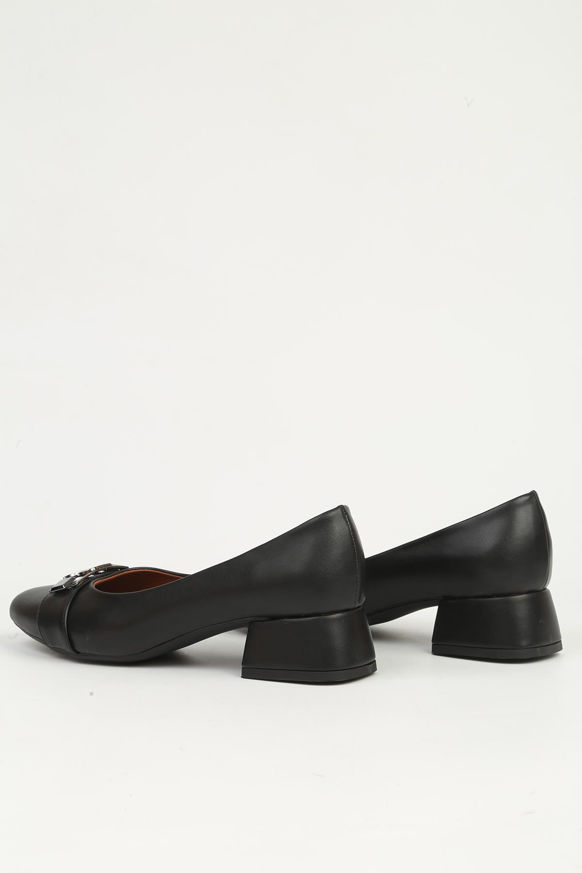 Siyah Kadın Topuklu Ayakkabı PC-55131 - Görsel 5