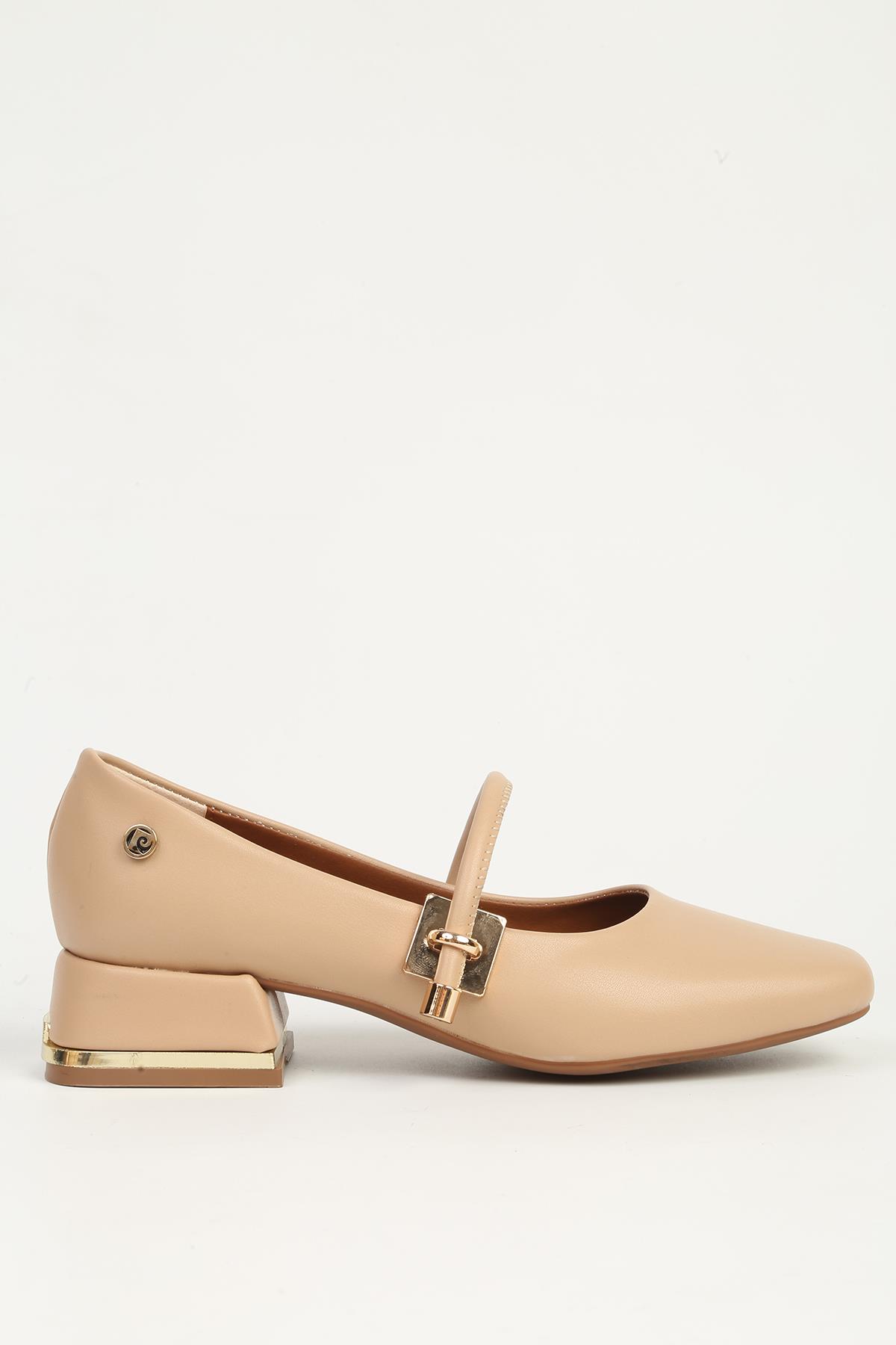 Bej Kadın Topuklu Ayakkabı PC-55119 - Görsel 2