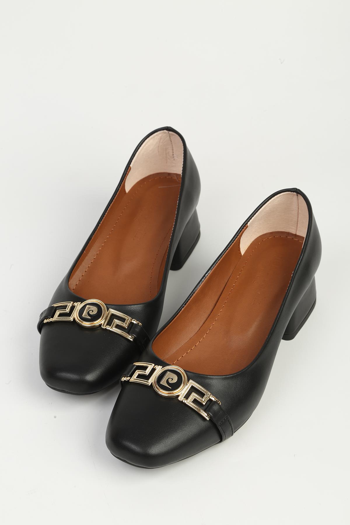 Siyah Kadın Topuklu Ayakkabı PC-55128 - Görsel 2