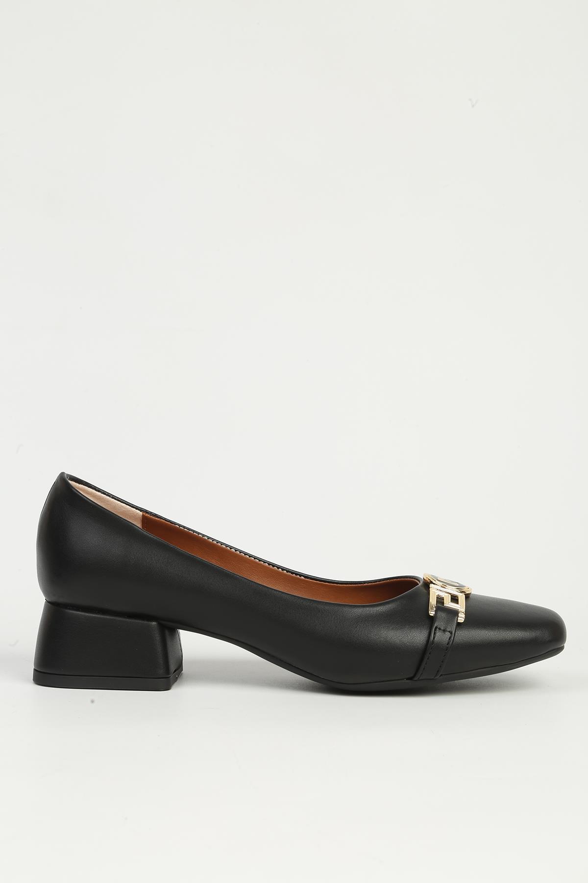 Siyah Kadın Topuklu Ayakkabı PC-55128 - Görsel 3