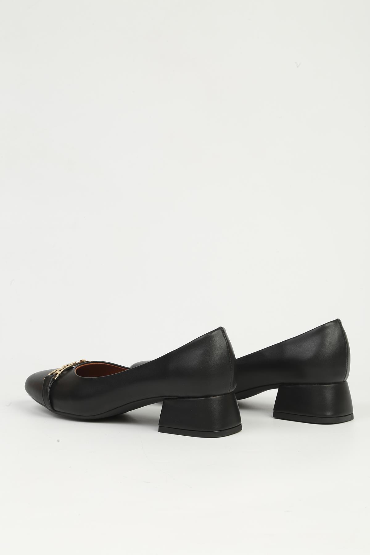 Siyah Kadın Topuklu Ayakkabı PC-55128 - Görsel 5