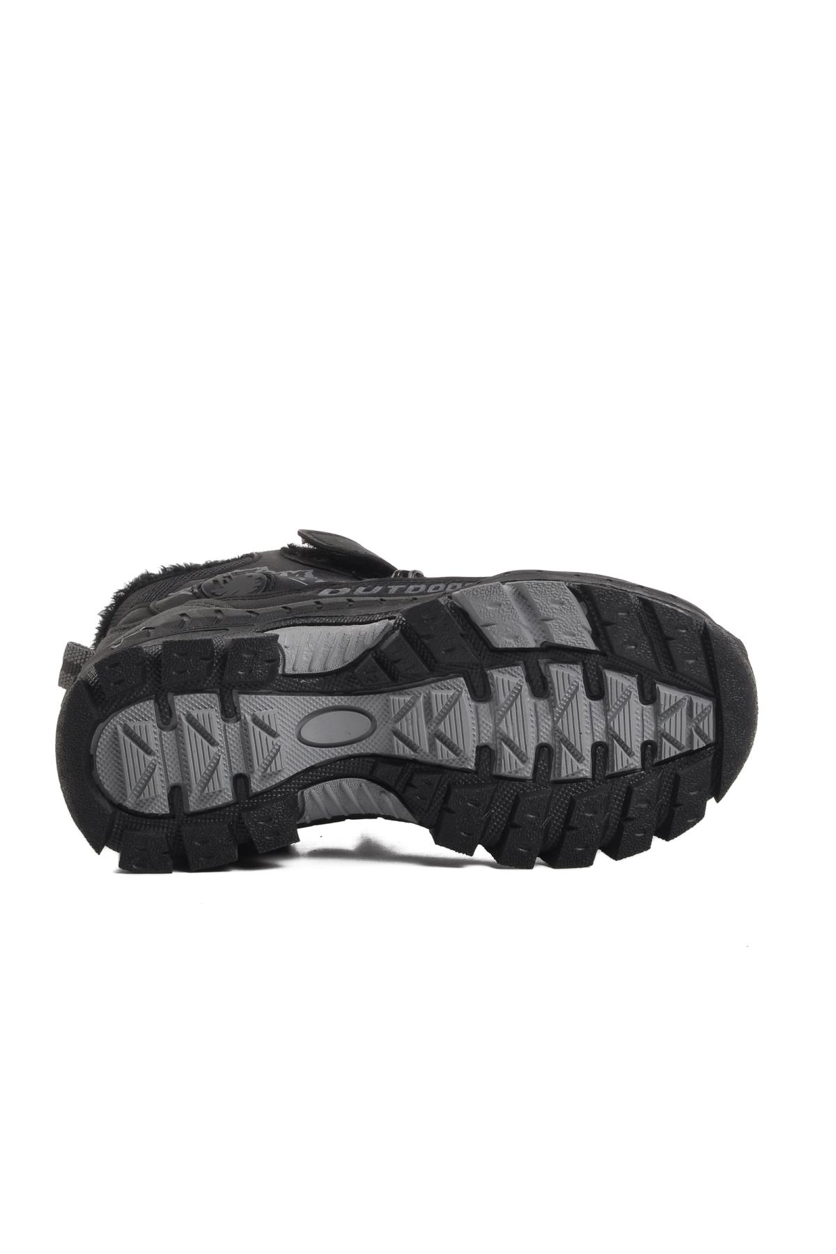 2040-F Siyah Çocuk Kürklü Bot - Görsel 6