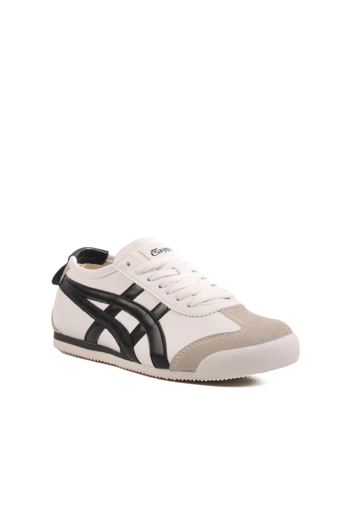 E-2006 G Beyaz-Siyah Spor Ayakkabı - Görsel 2