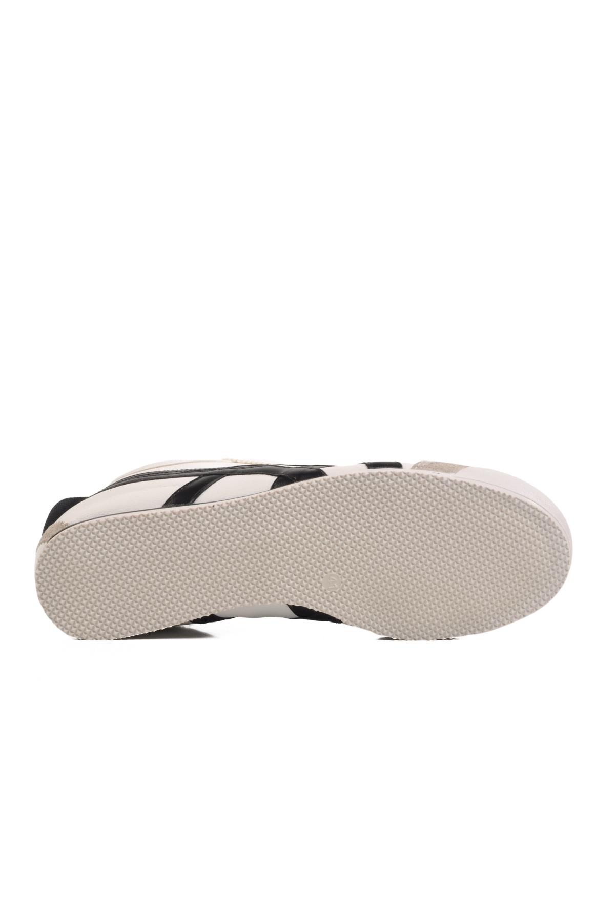 E-2054 M Beyaz-Siyah Spor Ayakkabı - Görsel 6