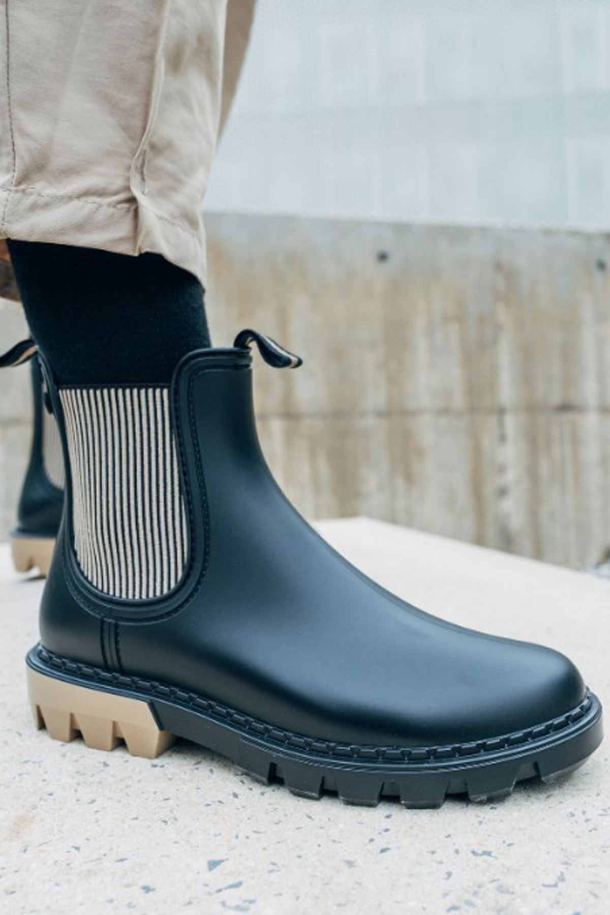 ROCK BICOLOR Kadın Çizme Bej - Görsel 5