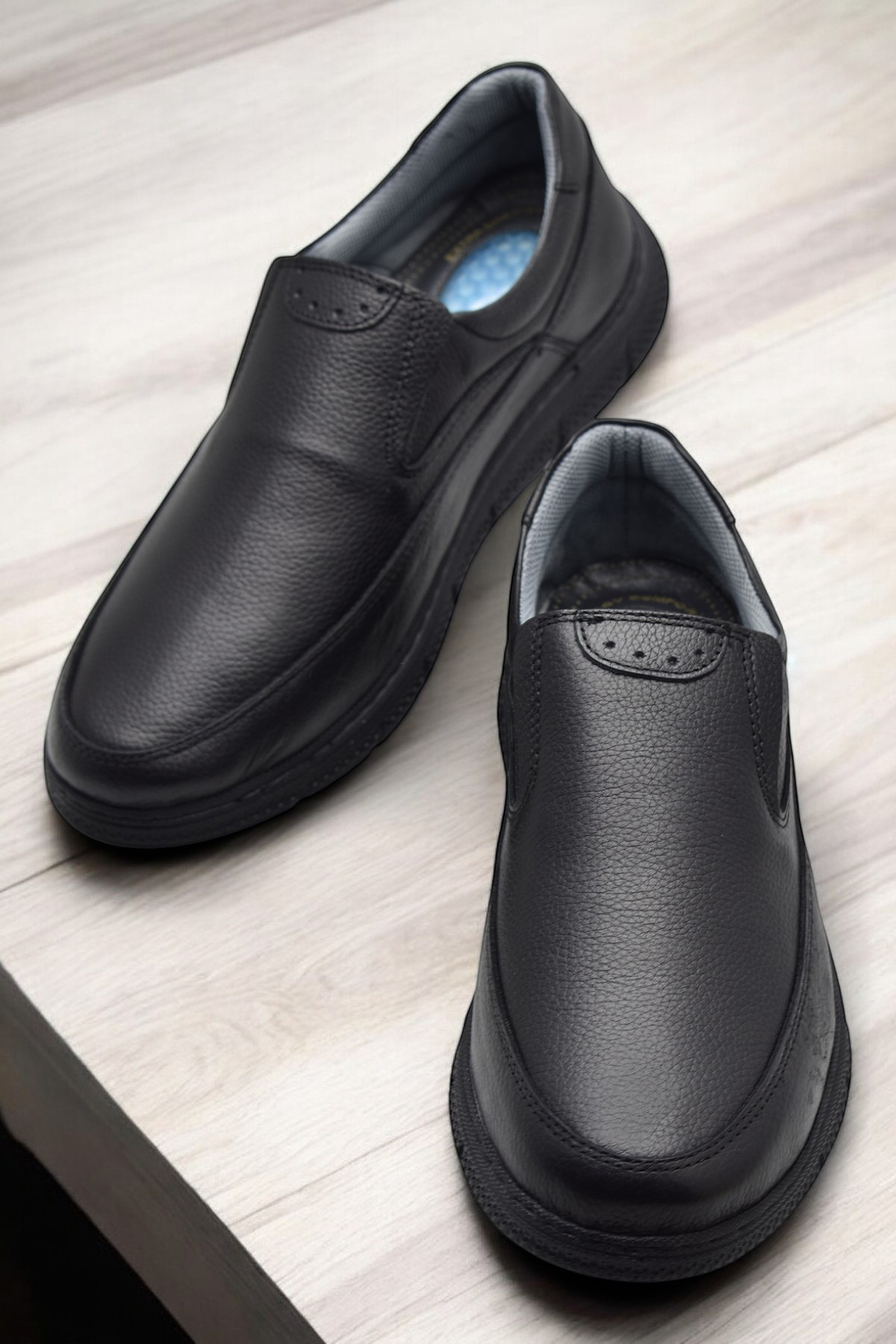 TAB202 Topuk Jelli Ortopedik Taban Hakiki Deri Erkek Ayakkabı Poli Hafif Taban - Görsel 3