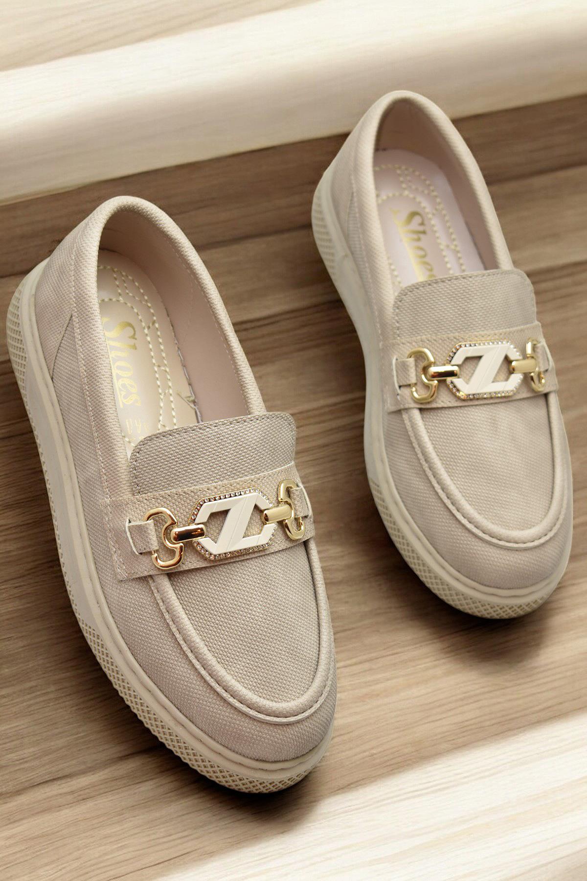 397 Rahat Taban Günlük Kadın Ayakkabı Tokalı Kadın Ayakkabı Laofer Oxfort Kadın Casual Ayakkabı - Görsel 3