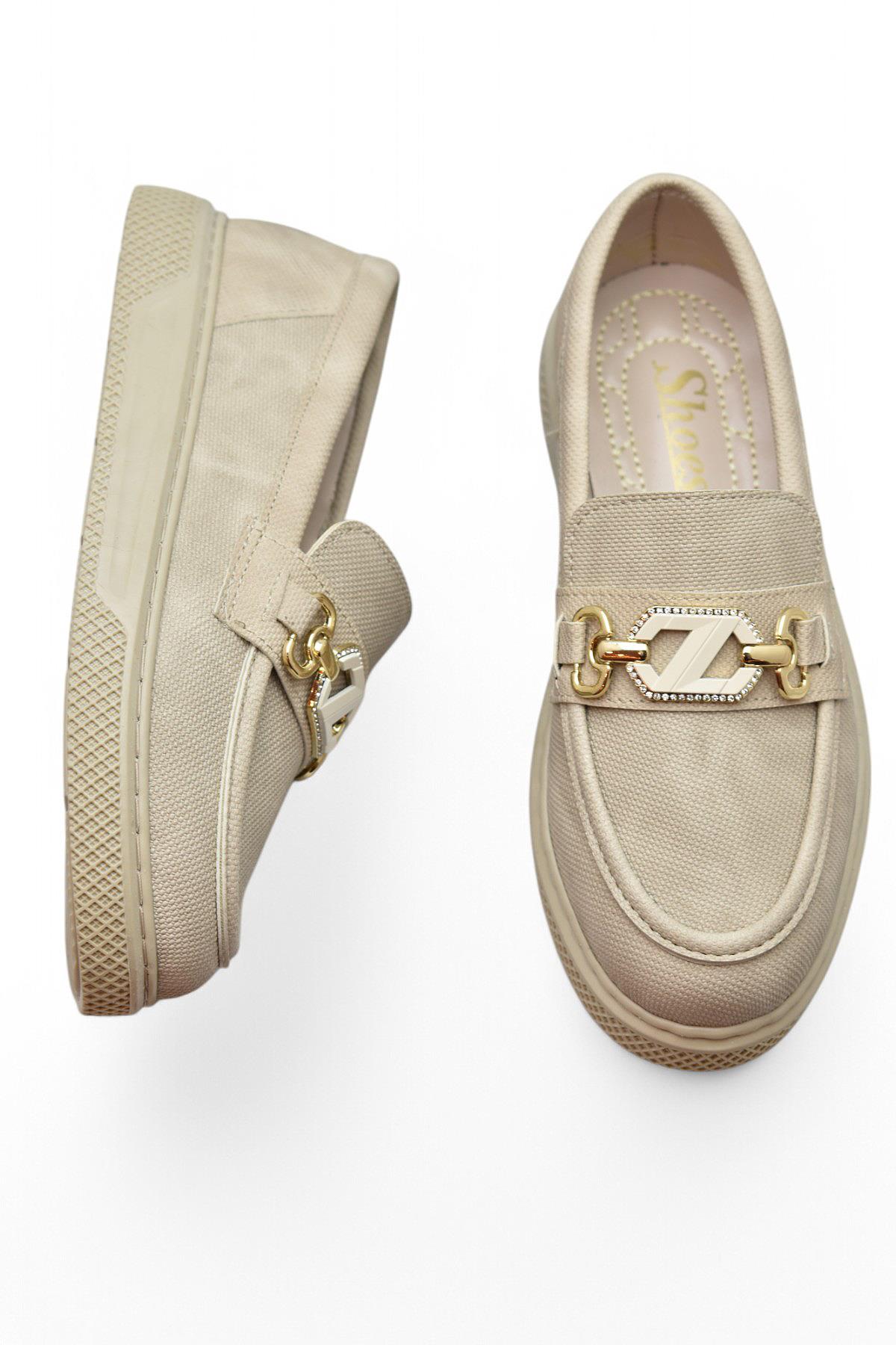 397 Rahat Taban Günlük Kadın Ayakkabı Tokalı Kadın Ayakkabı Laofer Oxfort Kadın Casual Ayakkabı - Görsel 4