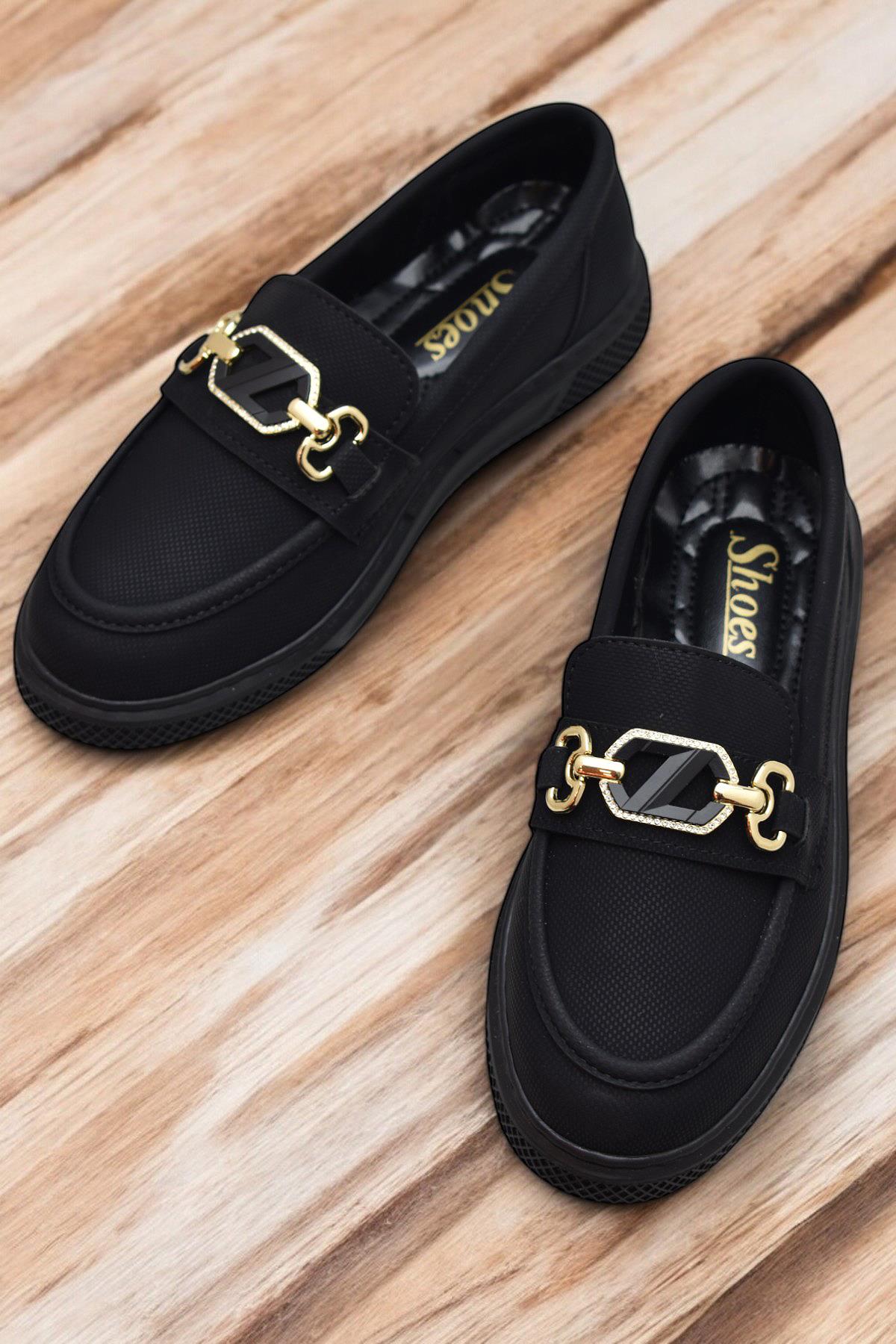 397 Rahat Taban Günlük Kadın Ayakkabı Tokalı Kadın Ayakkabı Laofer Oxfort Kadın Casual Ayakkabı - Görsel 3