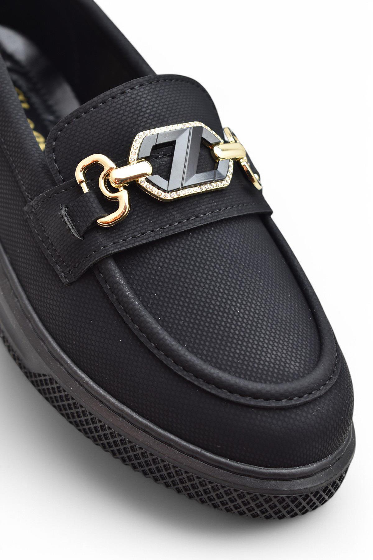 397 Rahat Taban Günlük Kadın Ayakkabı Tokalı Kadın Ayakkabı Laofer Oxfort Kadın Casual Ayakkabı - Görsel 5