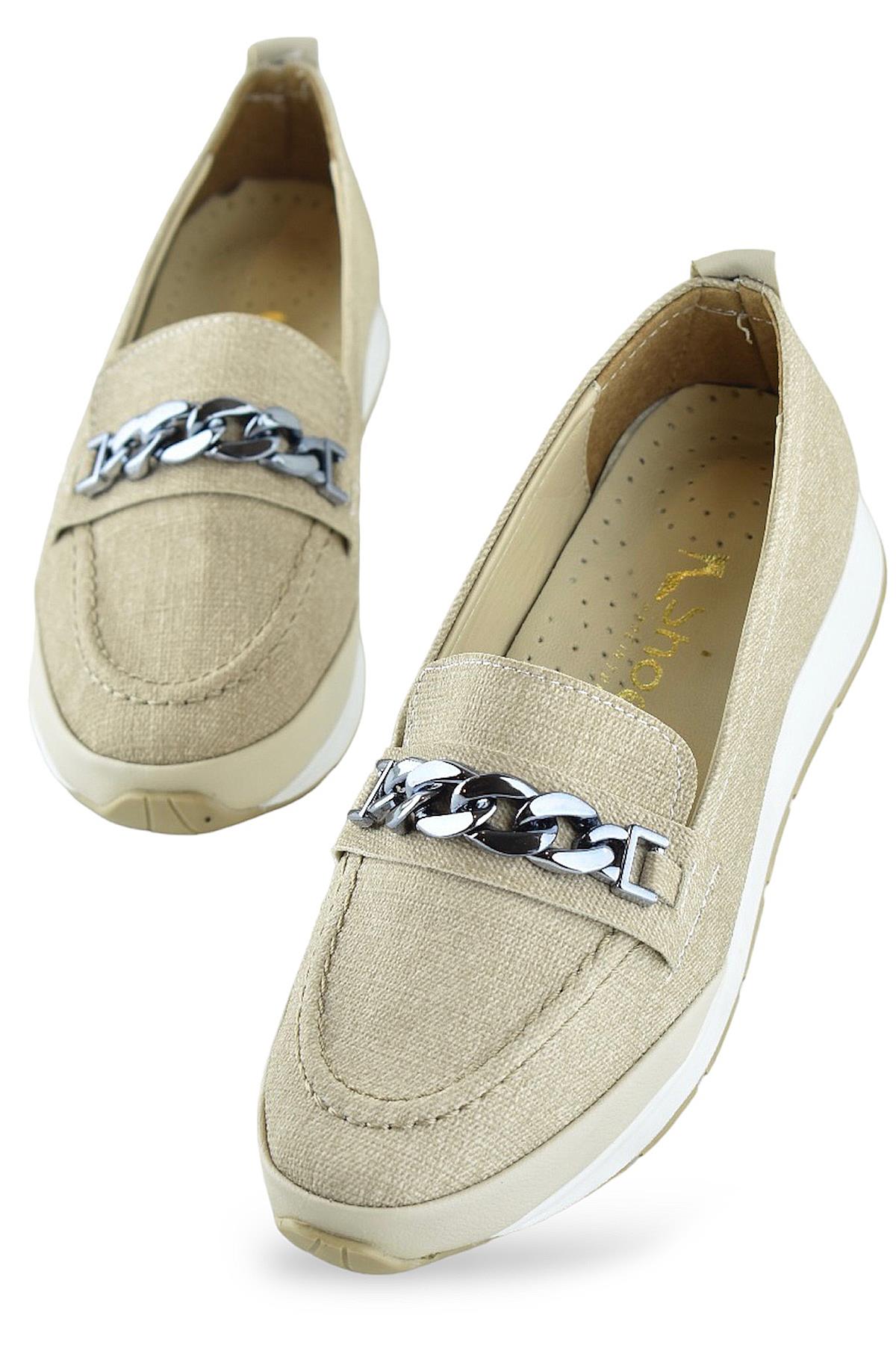 230W Rahat Ortopedik Taban Günlük Kadın Ayakkabı Babet Kadın Yazlık Ayakkabı - Görsel 2