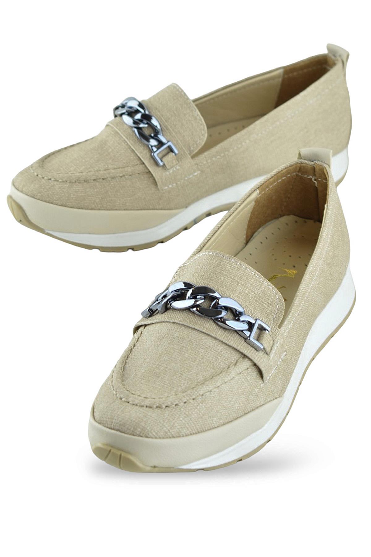 230W Rahat Ortopedik Taban Günlük Kadın Ayakkabı Babet Kadın Yazlık Ayakkabı - Görsel 3