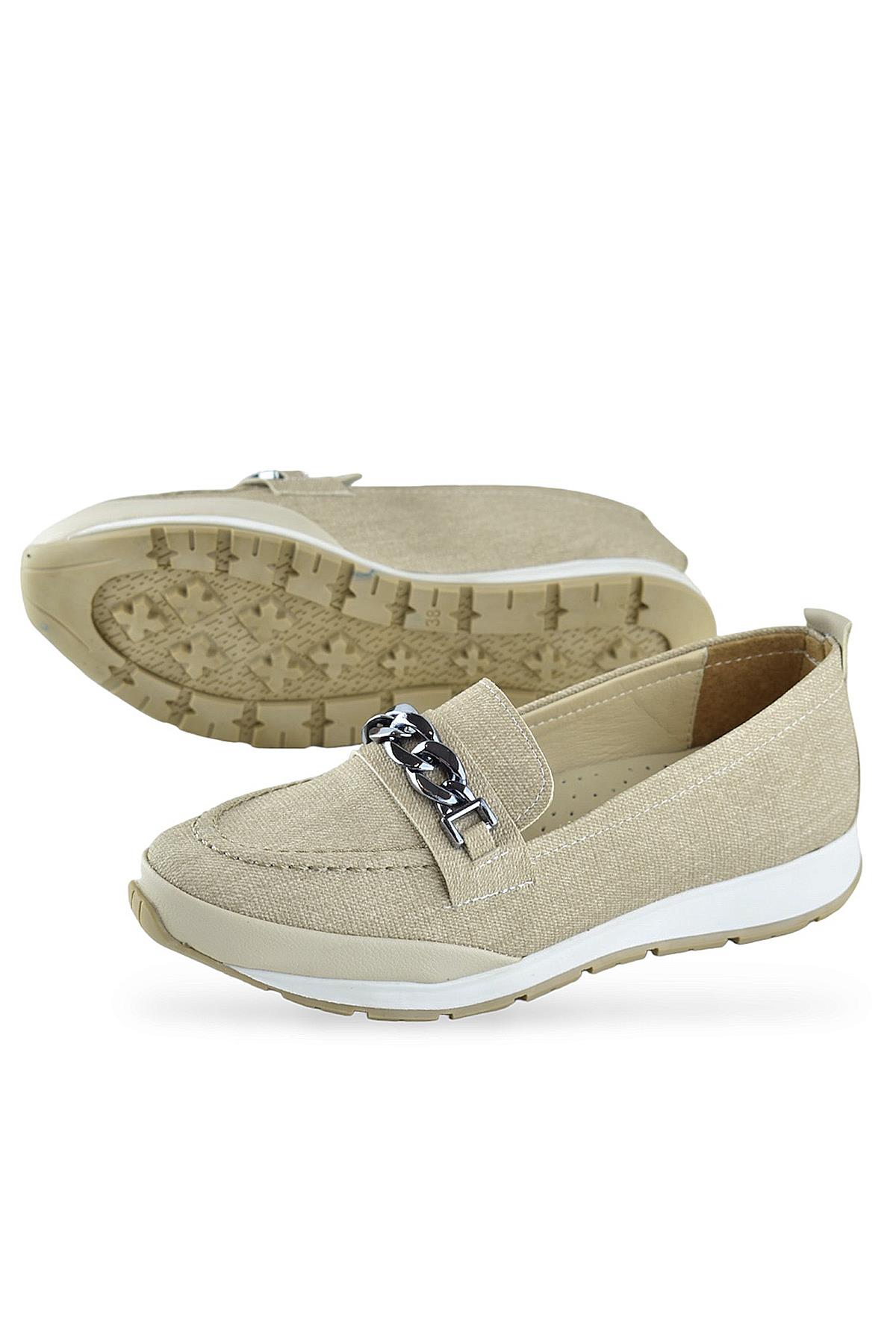 230W Rahat Ortopedik Taban Günlük Kadın Ayakkabı Babet Kadın Yazlık Ayakkabı - Görsel 4