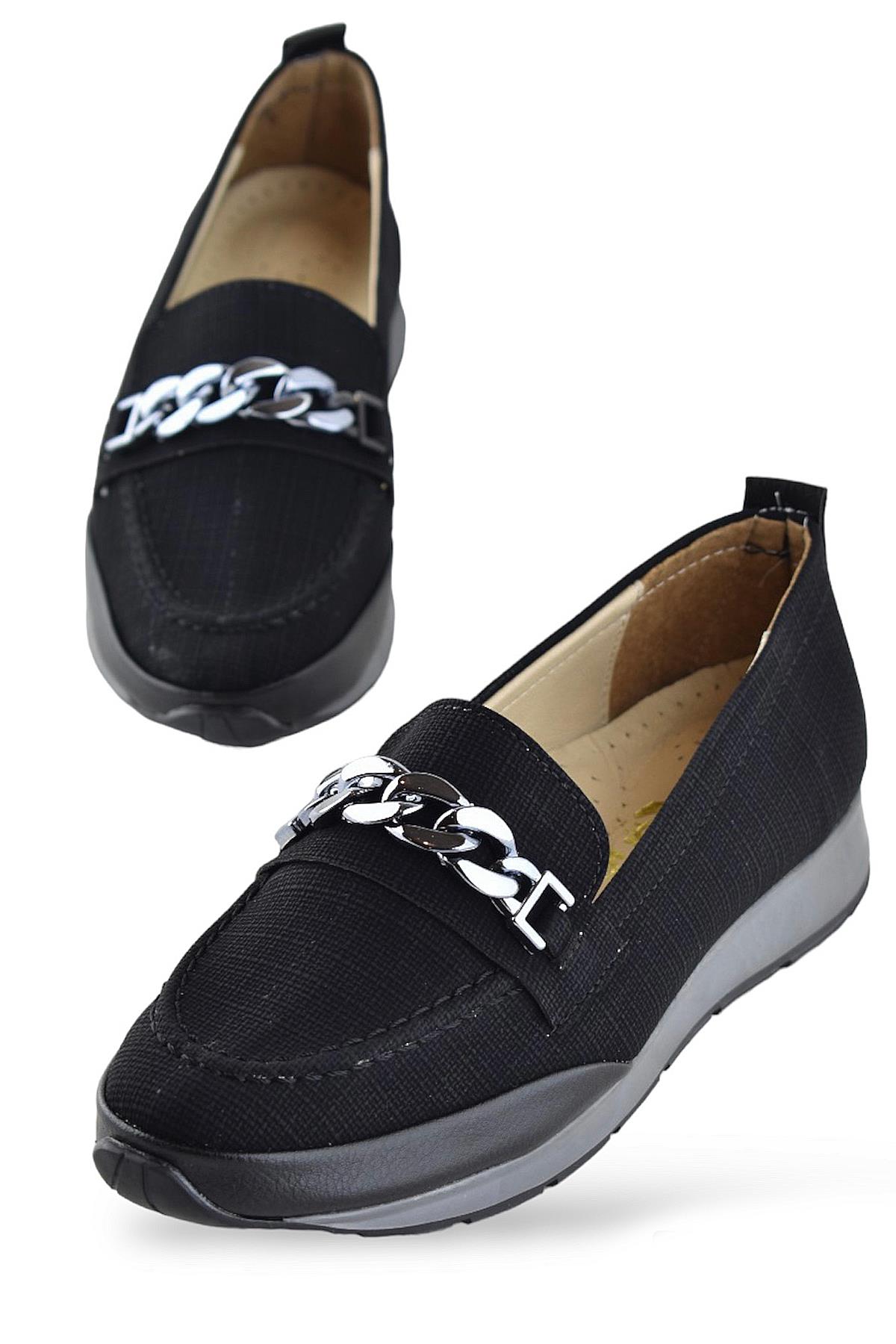 230W Rahat Ortopedik Taban Günlük Kadın Ayakkabı Babet Kadın Yazlık Ayakkabı - Görsel 2