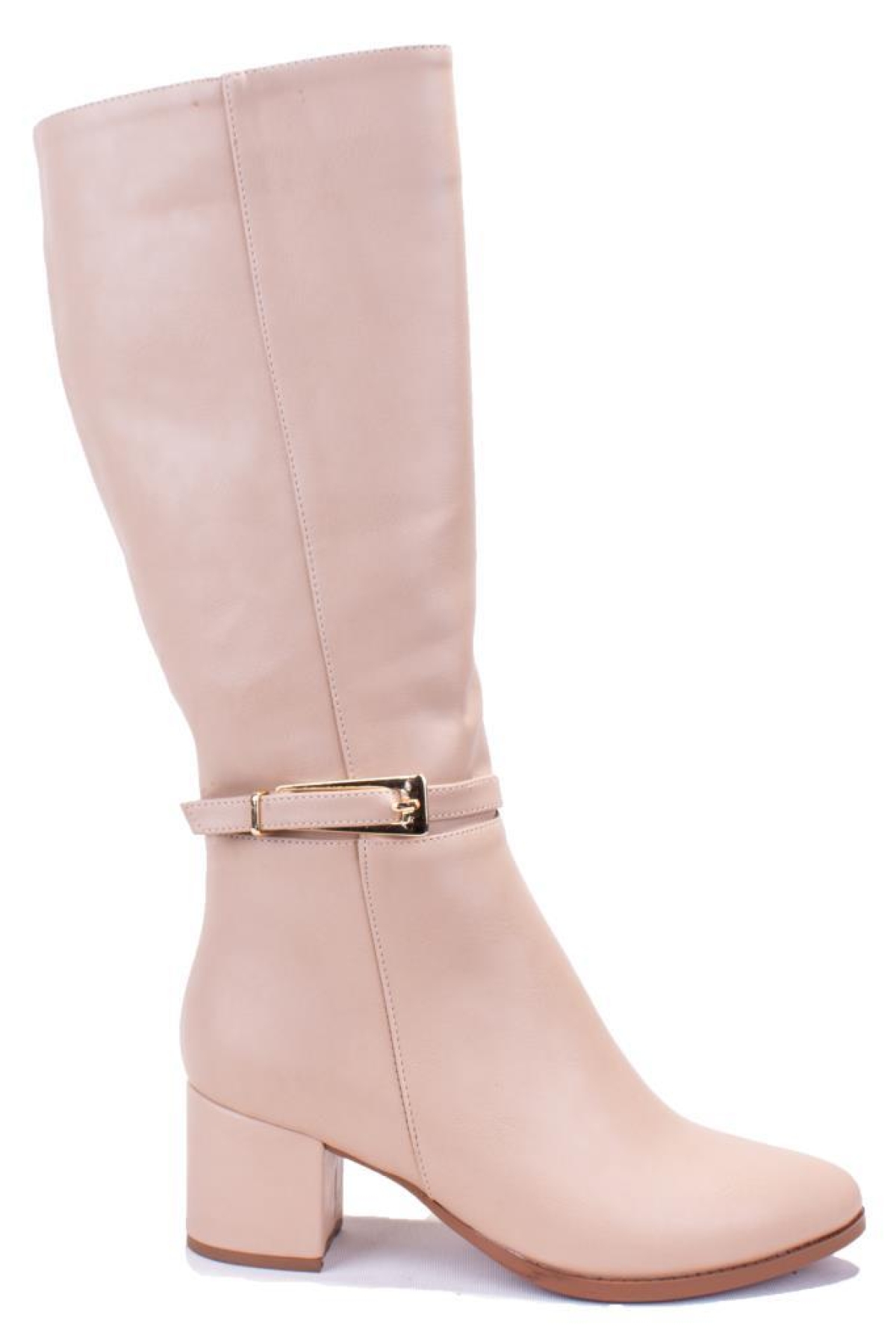 DZA07-928720 Nut Klasik Topuklu Kadın Çizme - Görsel 2