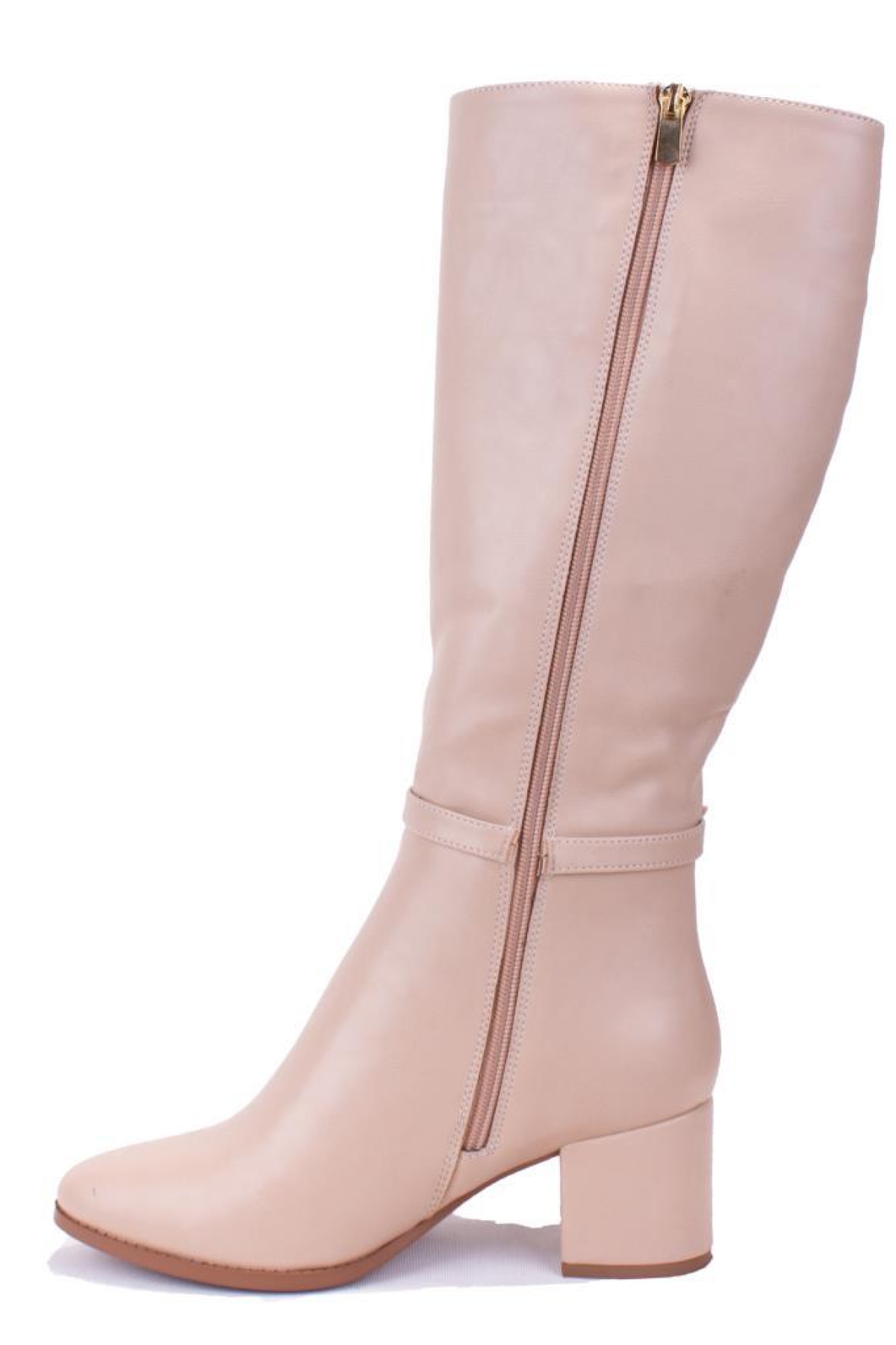 DZA07-928720 Nut Klasik Topuklu Kadın Çizme - Görsel 4