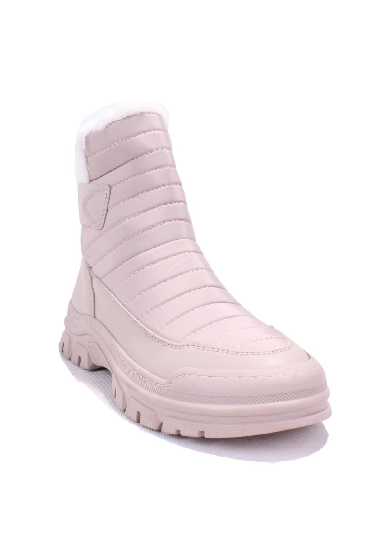 DZA07-627589 Bej Ortopedik Günlük DüzTopuk Kadın Bot - Görsel 3