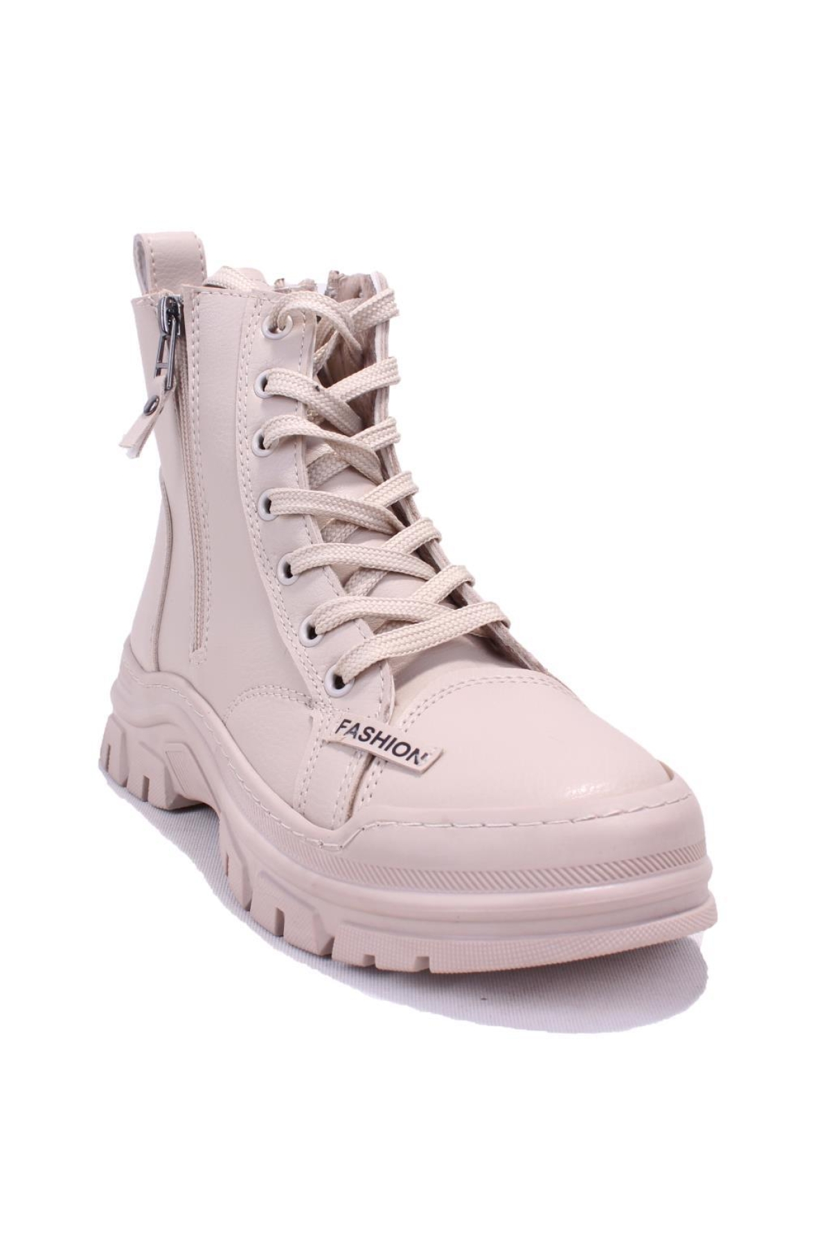 DZA07-627586 Bej Ortopedik Günlük DüzTopuk Kadın Bot - Görsel 3