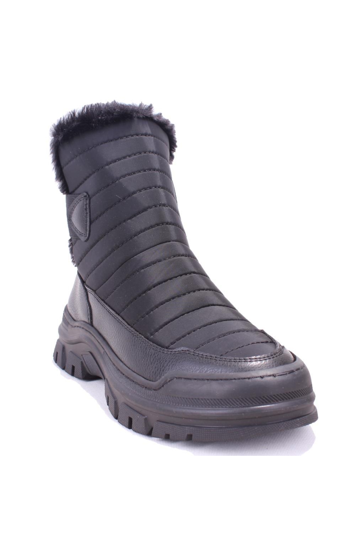 DZA07-627589 Siyah Ortopedik Günlük DüzTopuk Kadın Bot - Görsel 3
