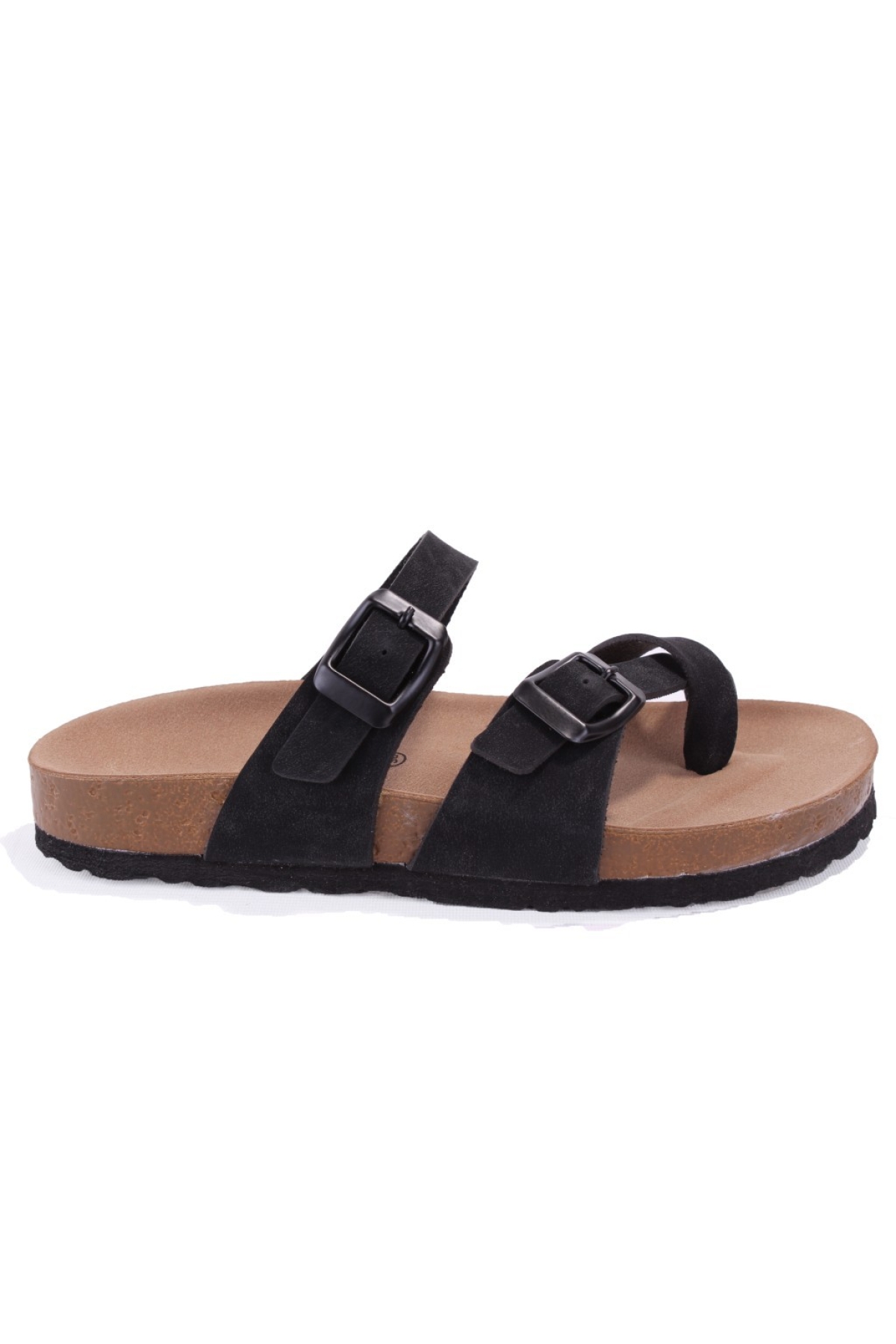 S042031 Siyah Günlük Ortopedik Parmak Arası Kadın Spor Terlik - Görsel 2