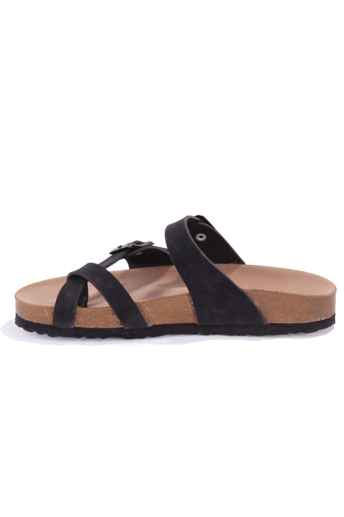 S042031 Siyah Günlük Ortopedik Parmak Arası Kadın Spor Terlik - Görsel 4