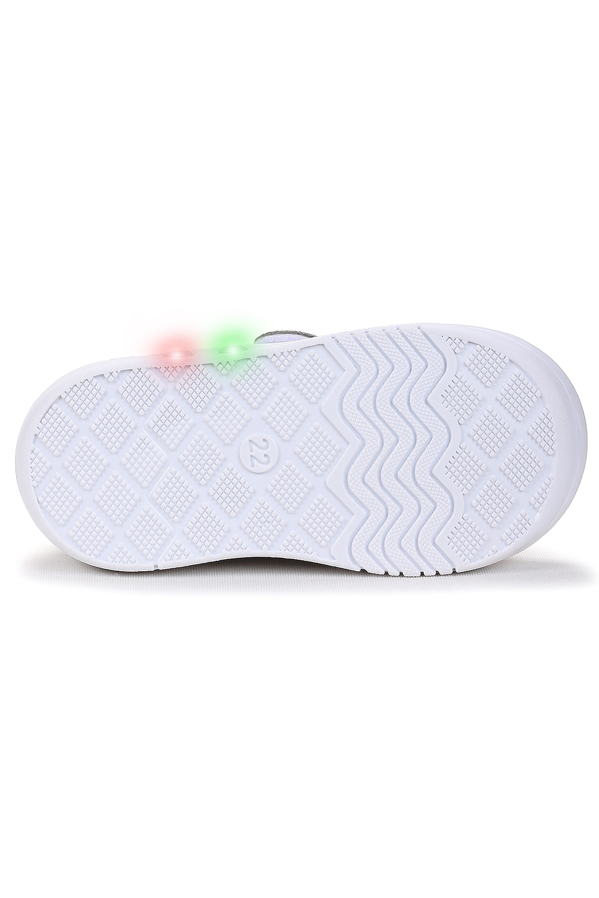 Kugan Cırtlı Işıklı Erkek Bebek Yürüyüş Spor Ayakkabı Gri - Sarı - Görsel 6