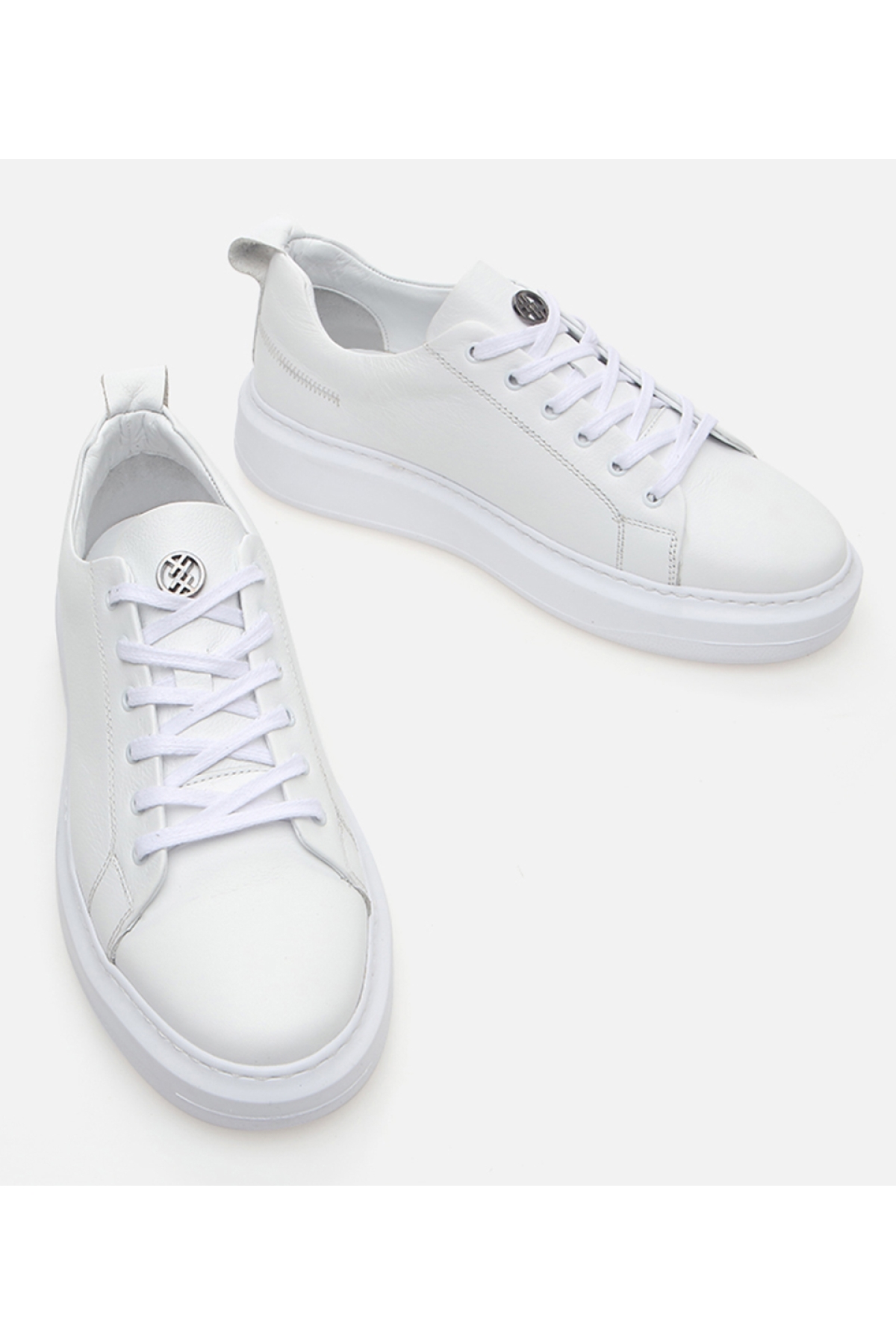 Erkek Deri Beyaz Günlük Ayakkabı - Görsel 4