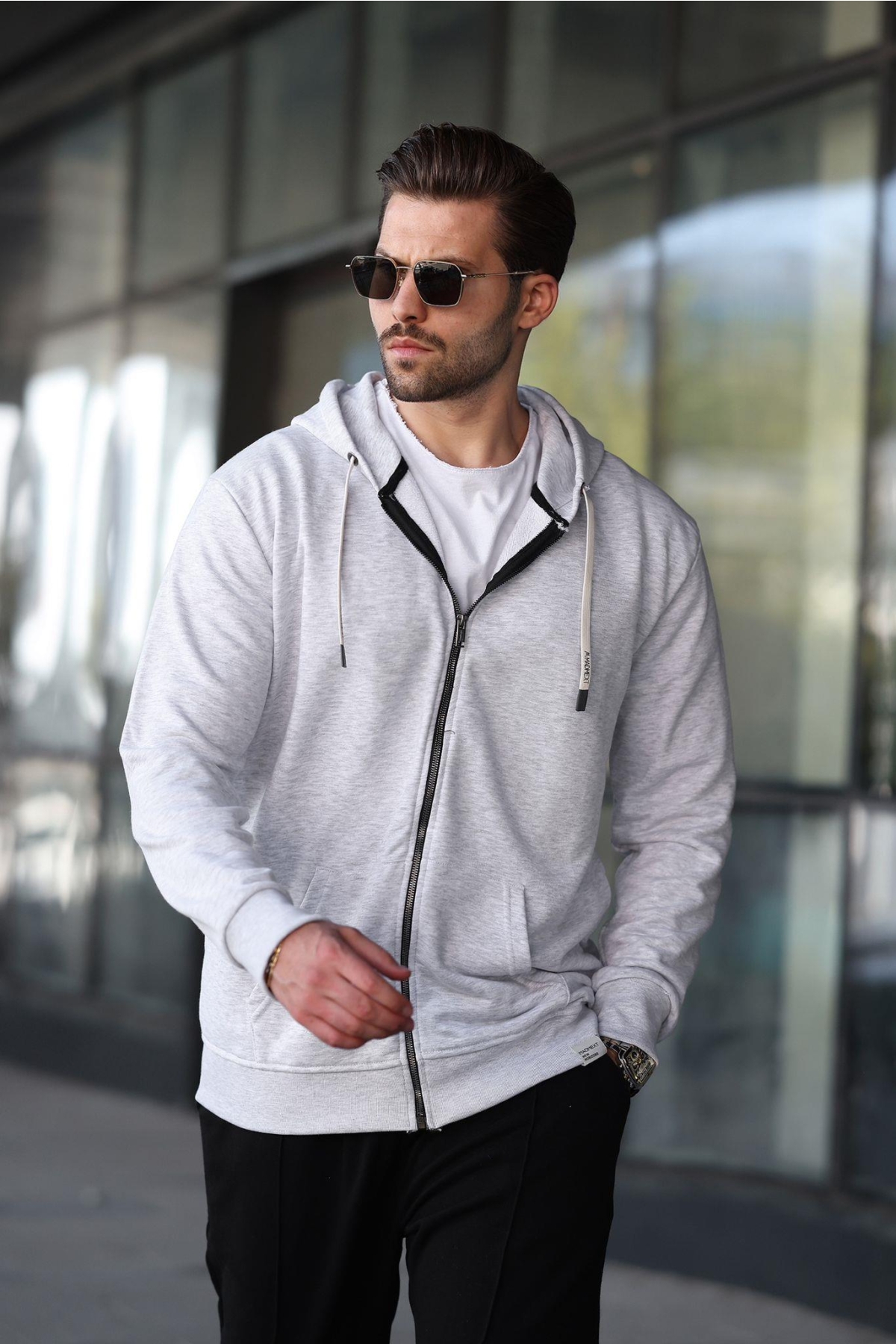 Karmelanj Fermuarlı Kapüşonlu Sweatshirt 6161 Fiyatları