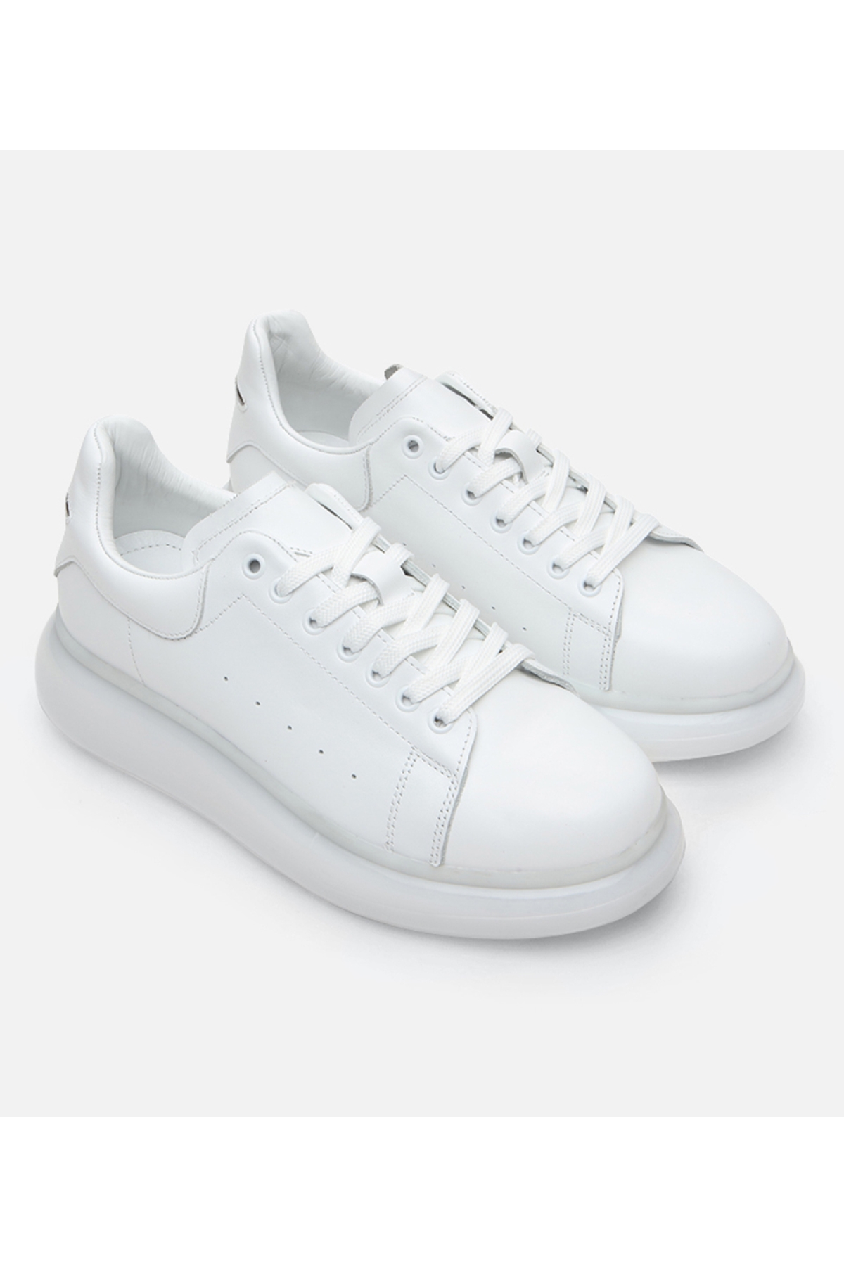 Erkek Deri Beyaz Günlük Ayakkabı - Görsel 3