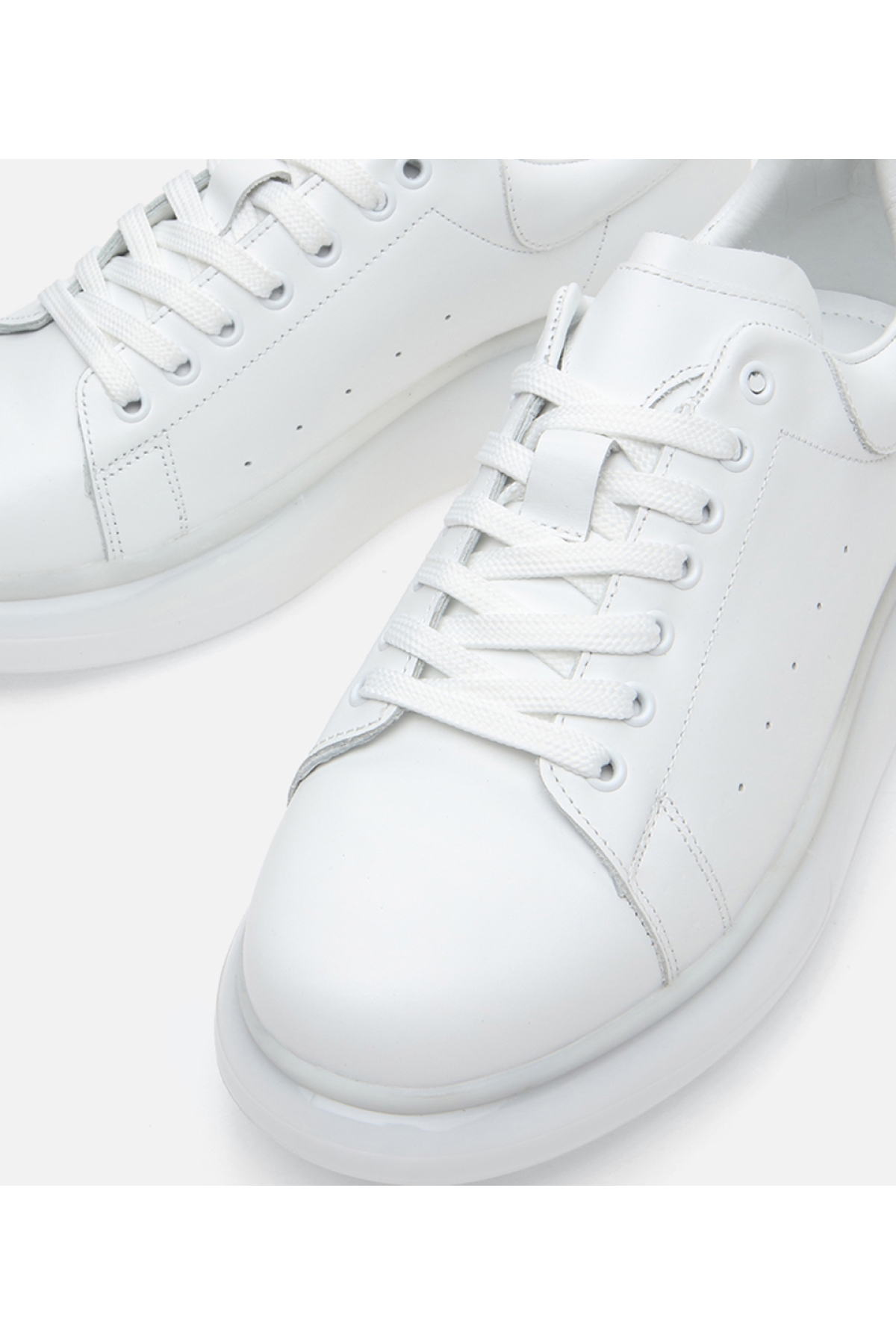Erkek Deri Beyaz Günlük Ayakkabı - Görsel 5