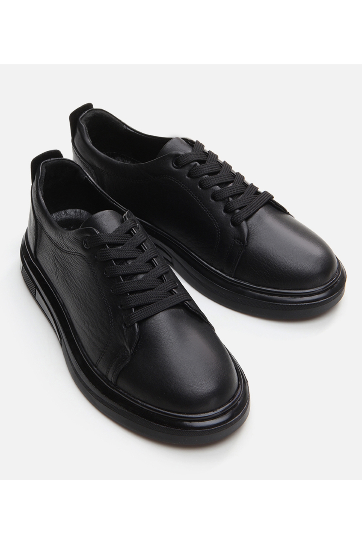 Kadın Deri Siyah Spor Ayakkabı - Görsel 4