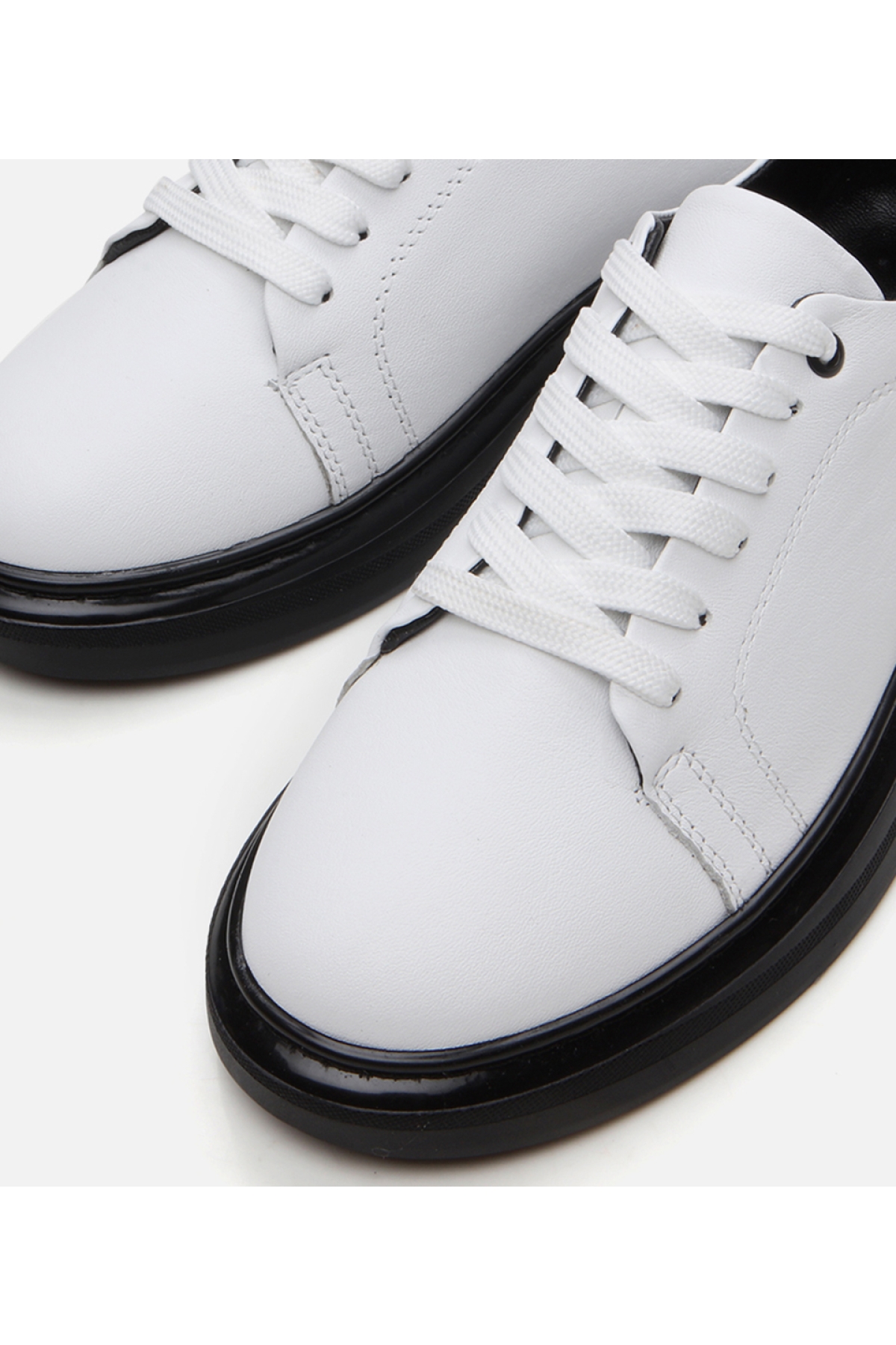 Kadın Deri Beyaz Spor Ayakkabı - Görsel 4