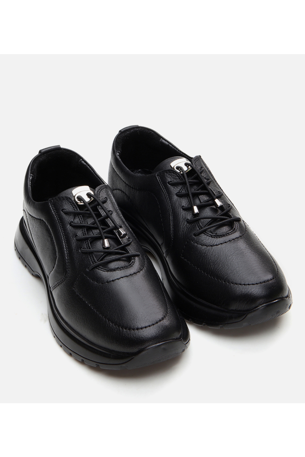 Kadın Deri Siyah Spor Ayakkabı - Görsel 3