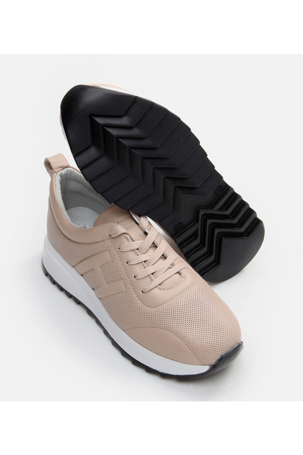 Kadın Deri Vizon Spor Ayakkabı - Görsel 4