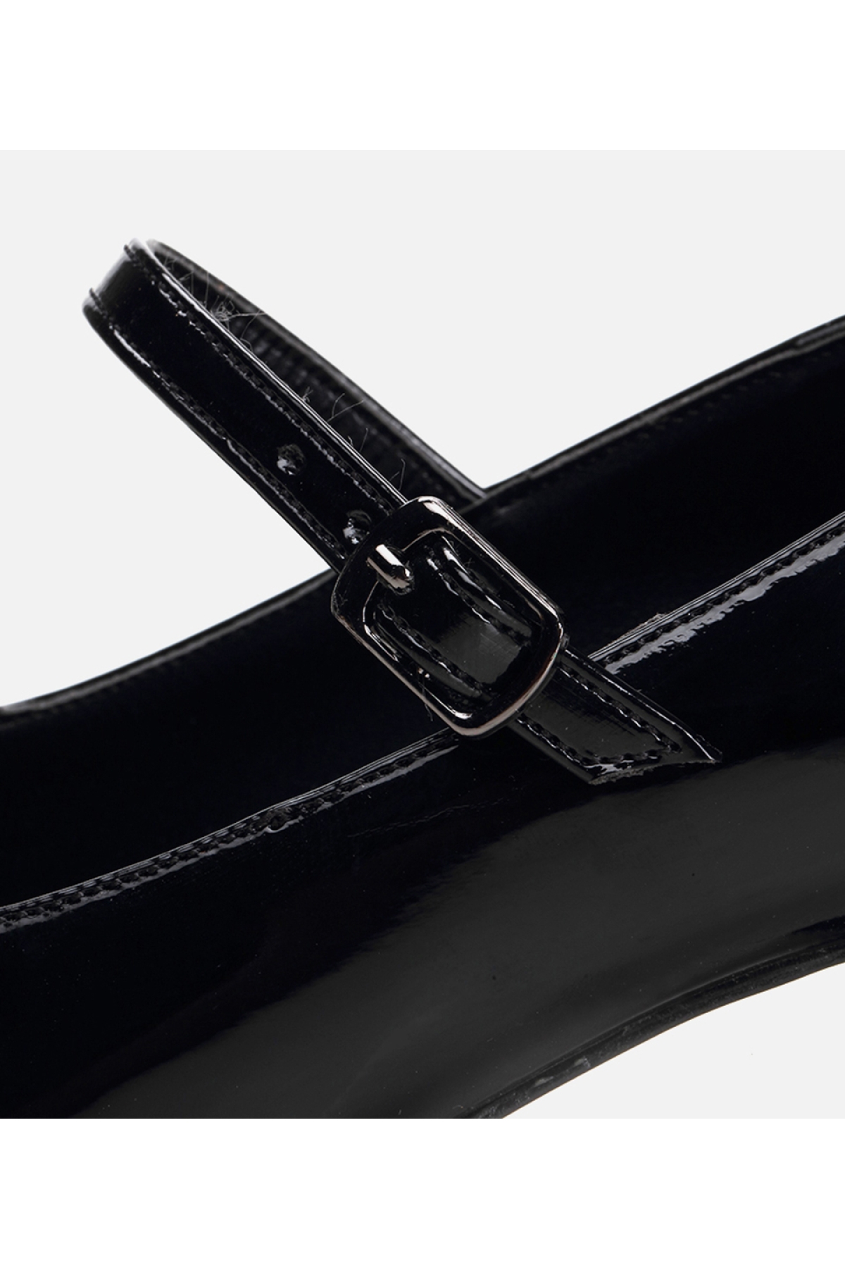 Kadın Mary Jane Siyah Kalın Topuklu Ayakkabı - Görsel 4