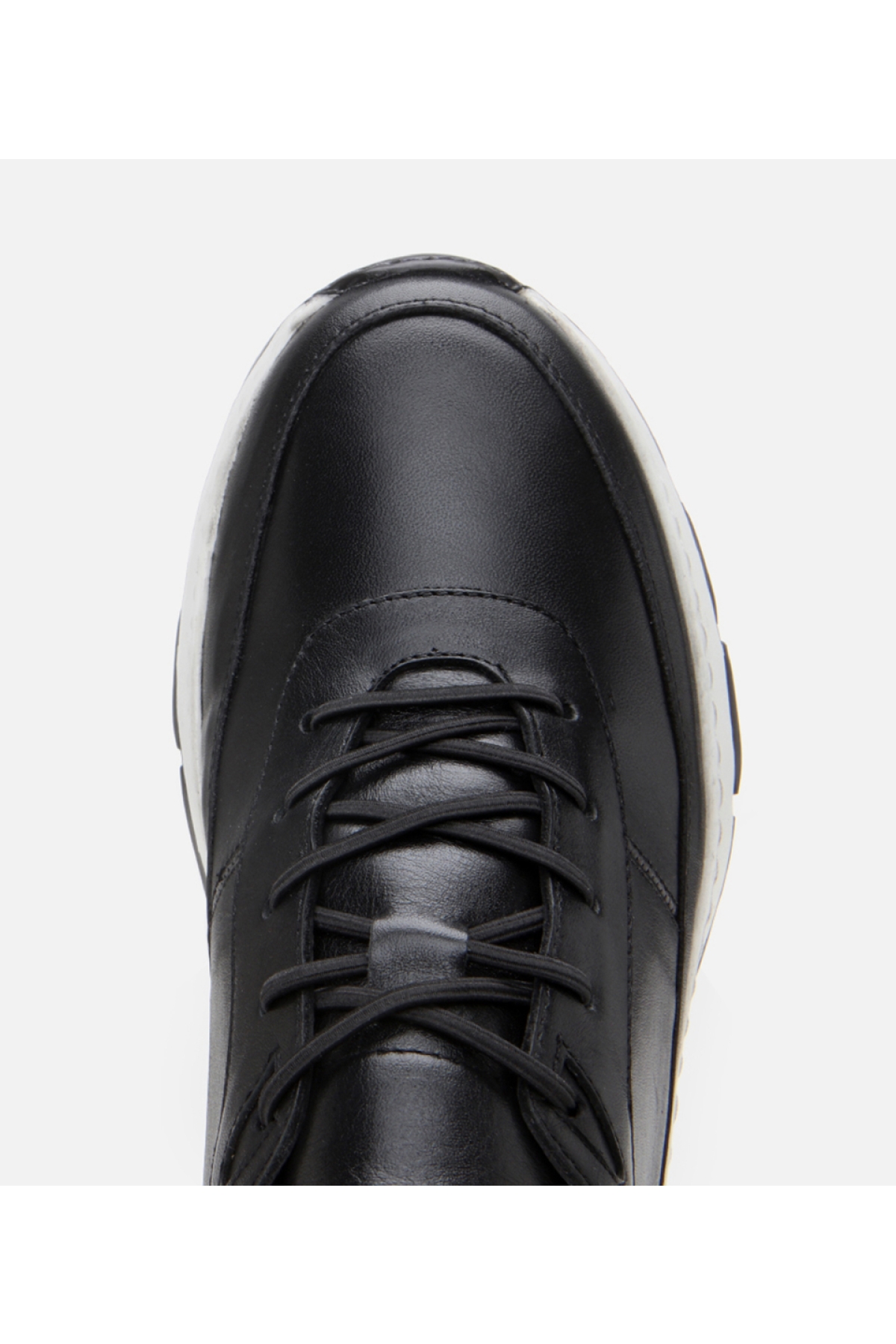 Erkek Deri Siyah Ultra Hafif Tabanlı Spor Ayakkabı - Görsel 5