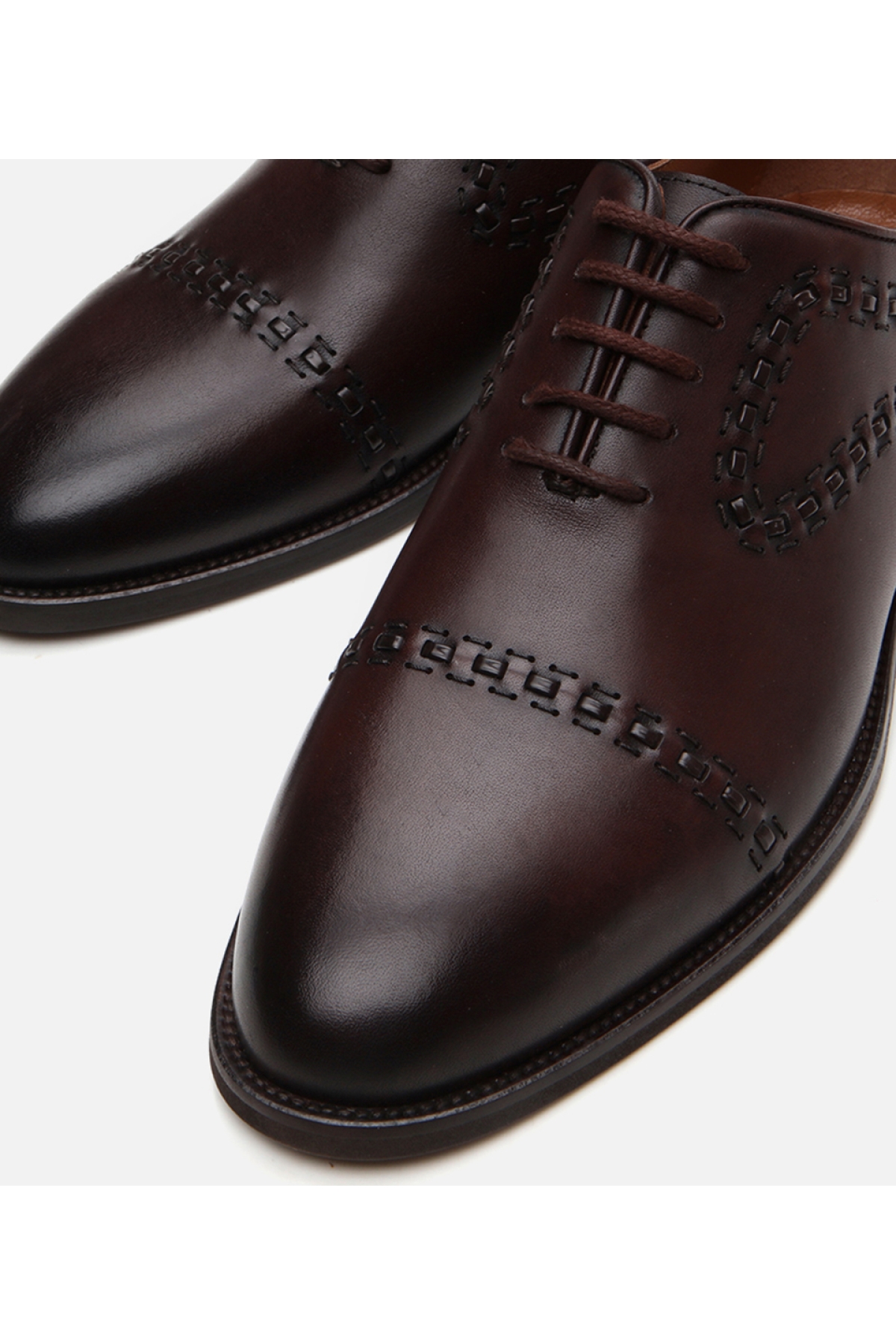 Erkek Deri Kahverengi Klasik Ayakkabı - Görsel 4