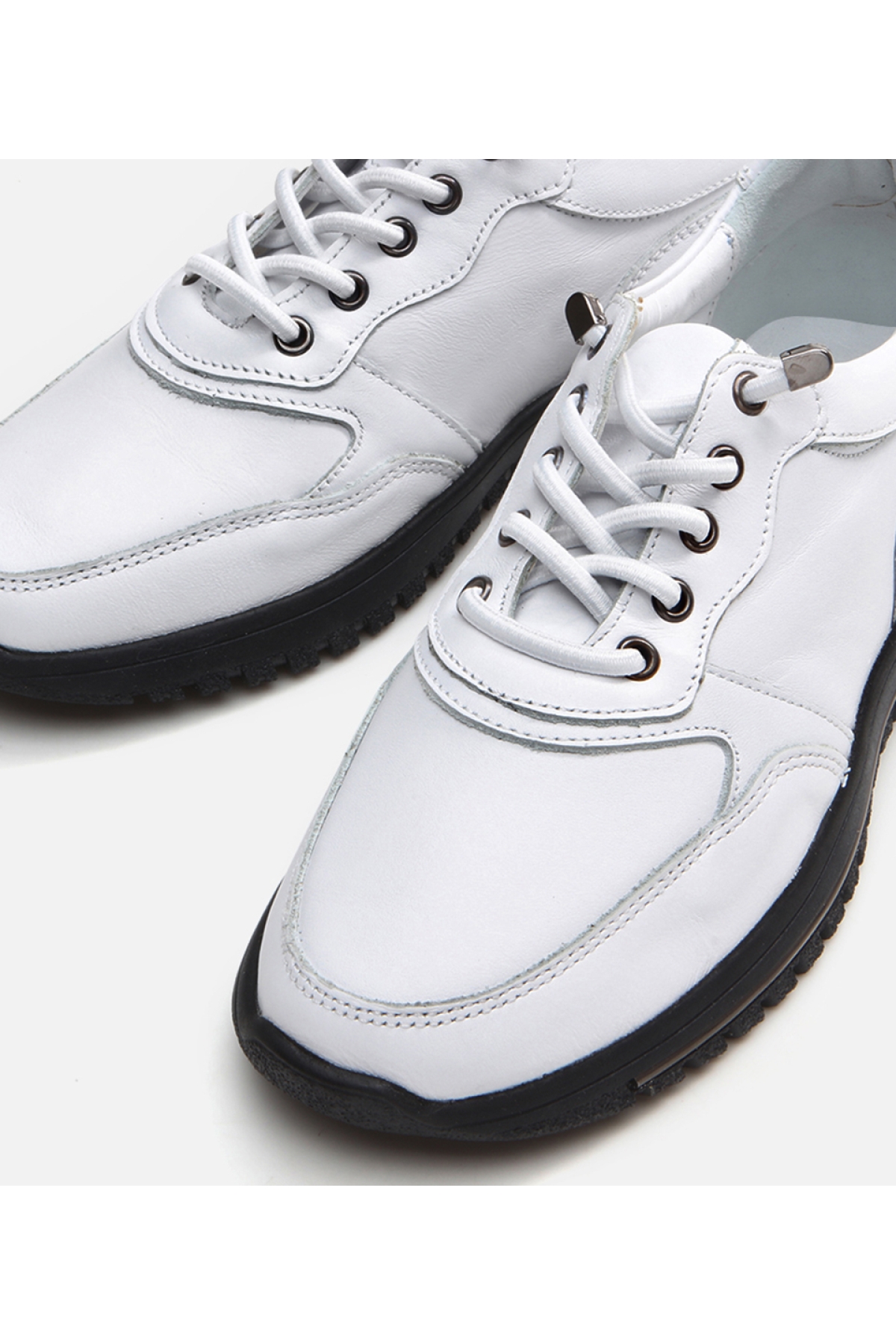 Kadın Deri Beyaz Spor Ayakkabı - Görsel 5
