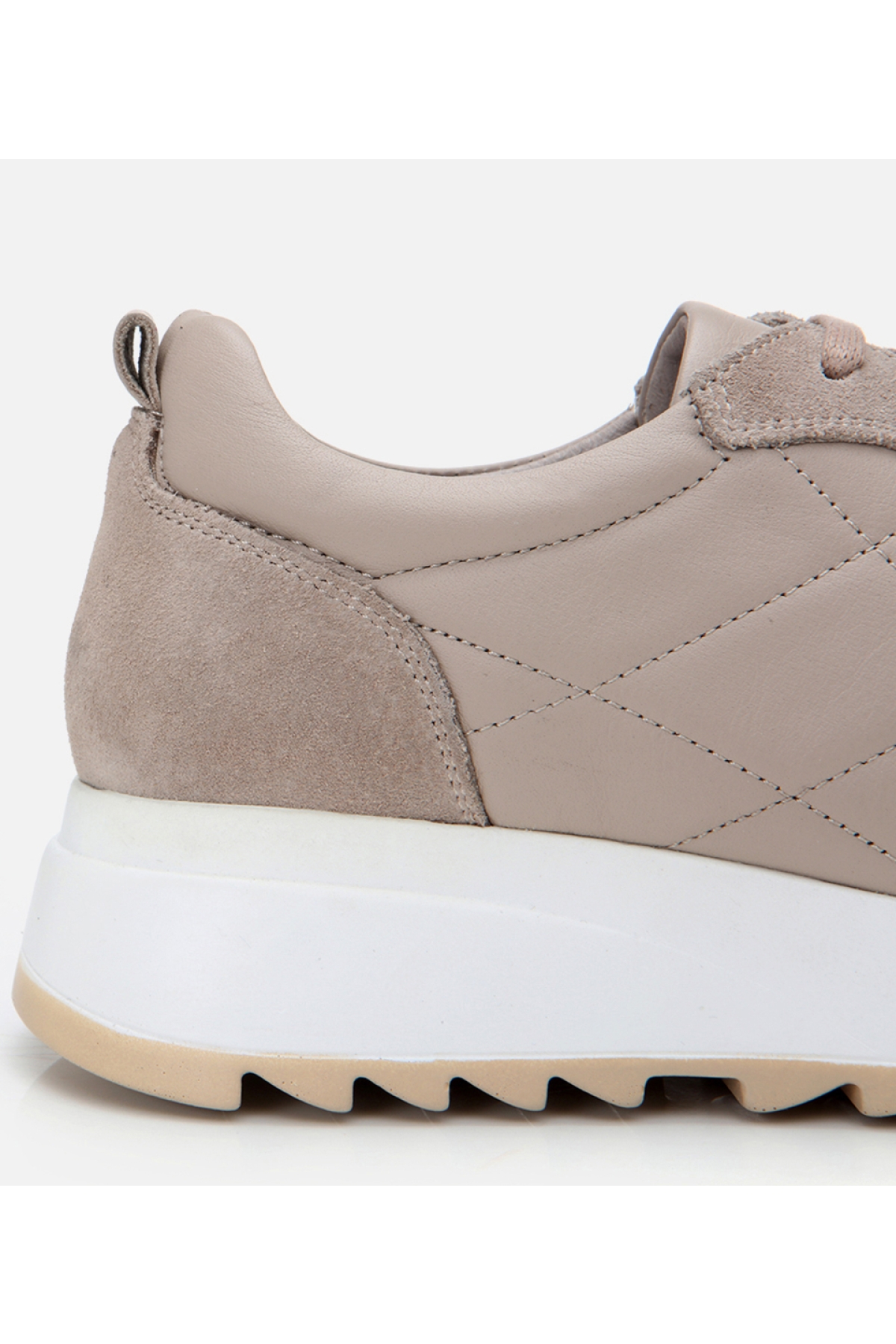 Kadın Deri Vizon Kalın Tabanlı Spor Ayakkabı - Görsel 4