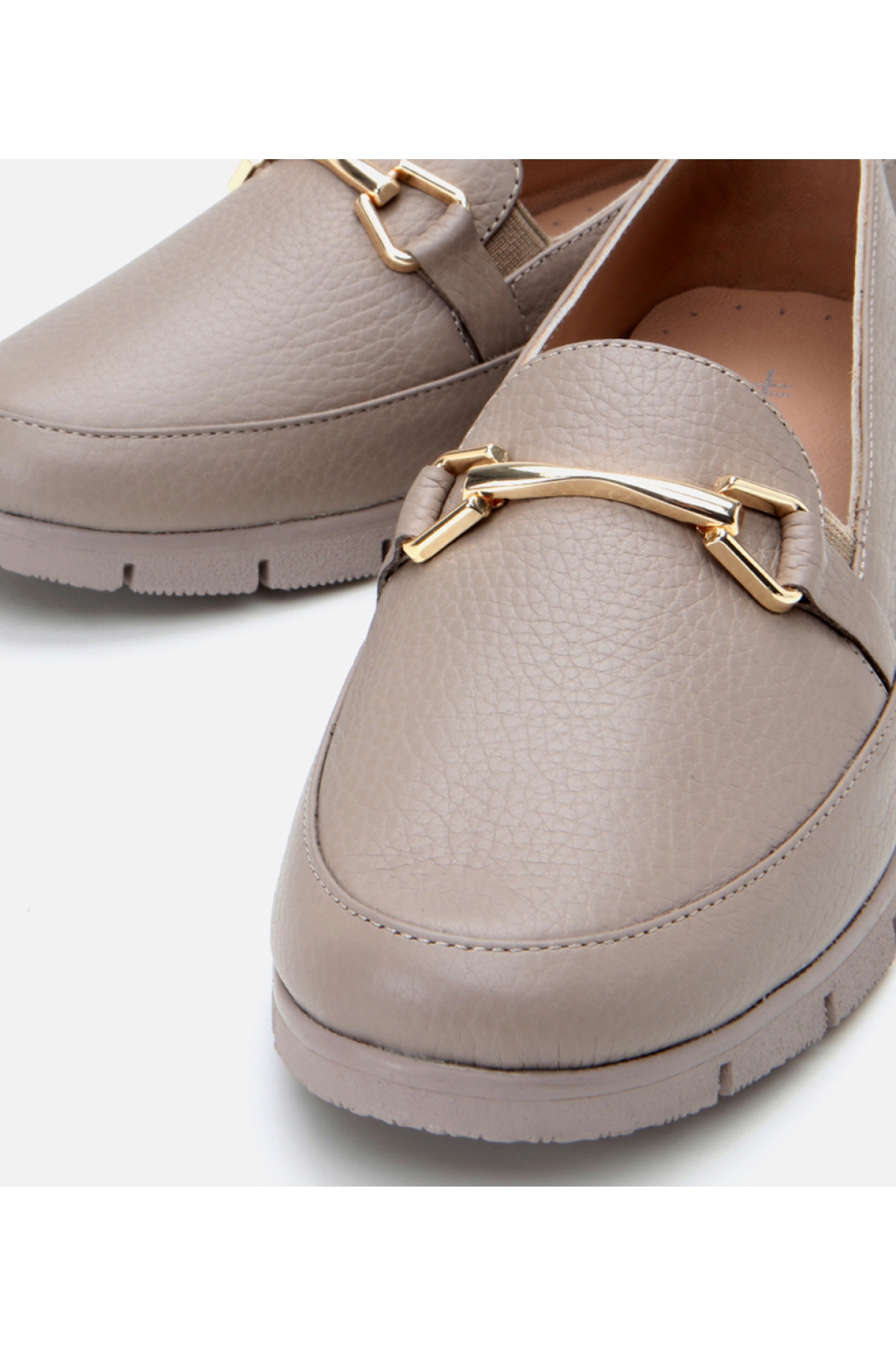 Kadın Deri Vizon Tokalı Loafer - Görsel 4