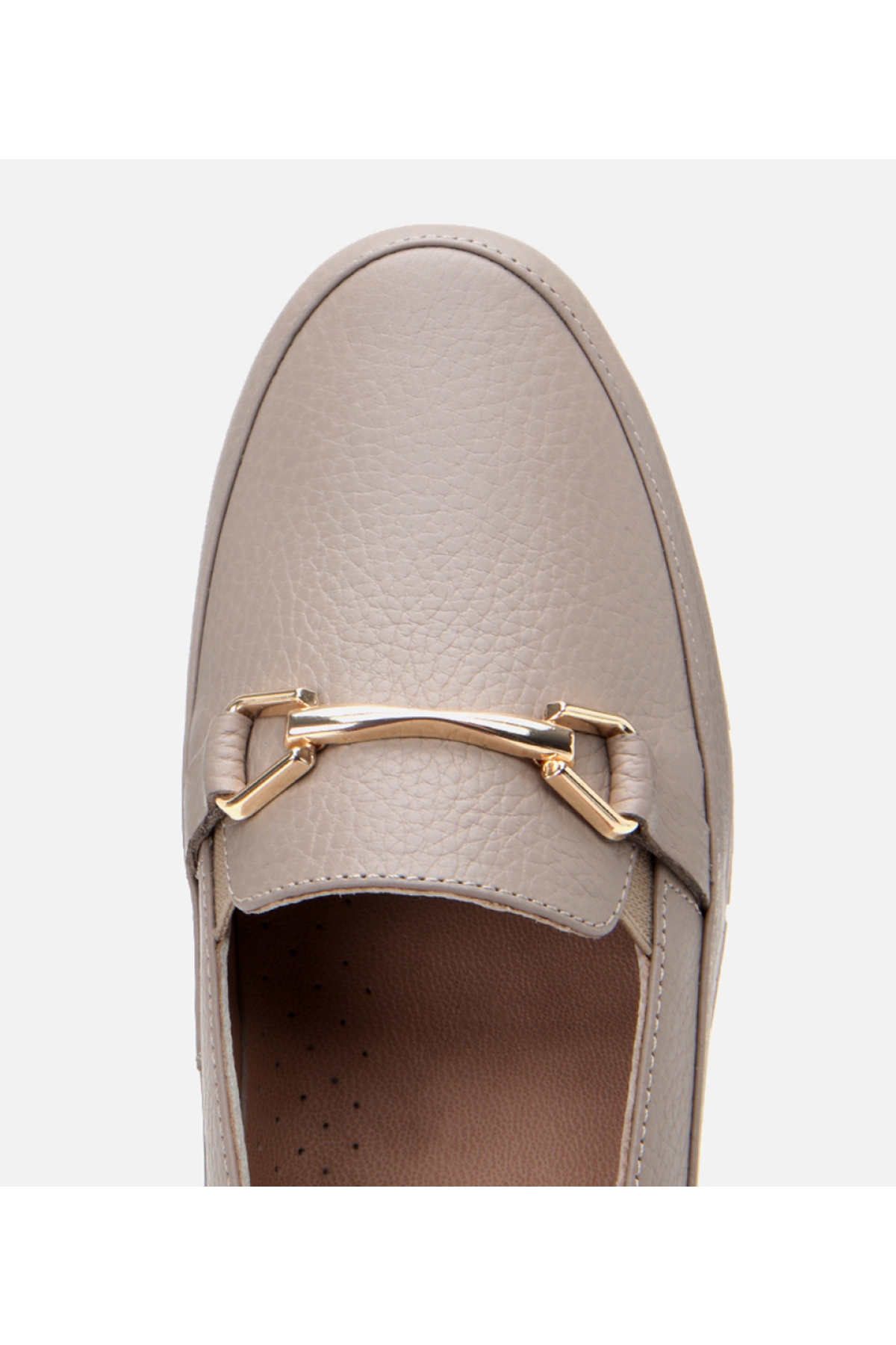 Kadın Deri Vizon Tokalı Loafer - Görsel 5