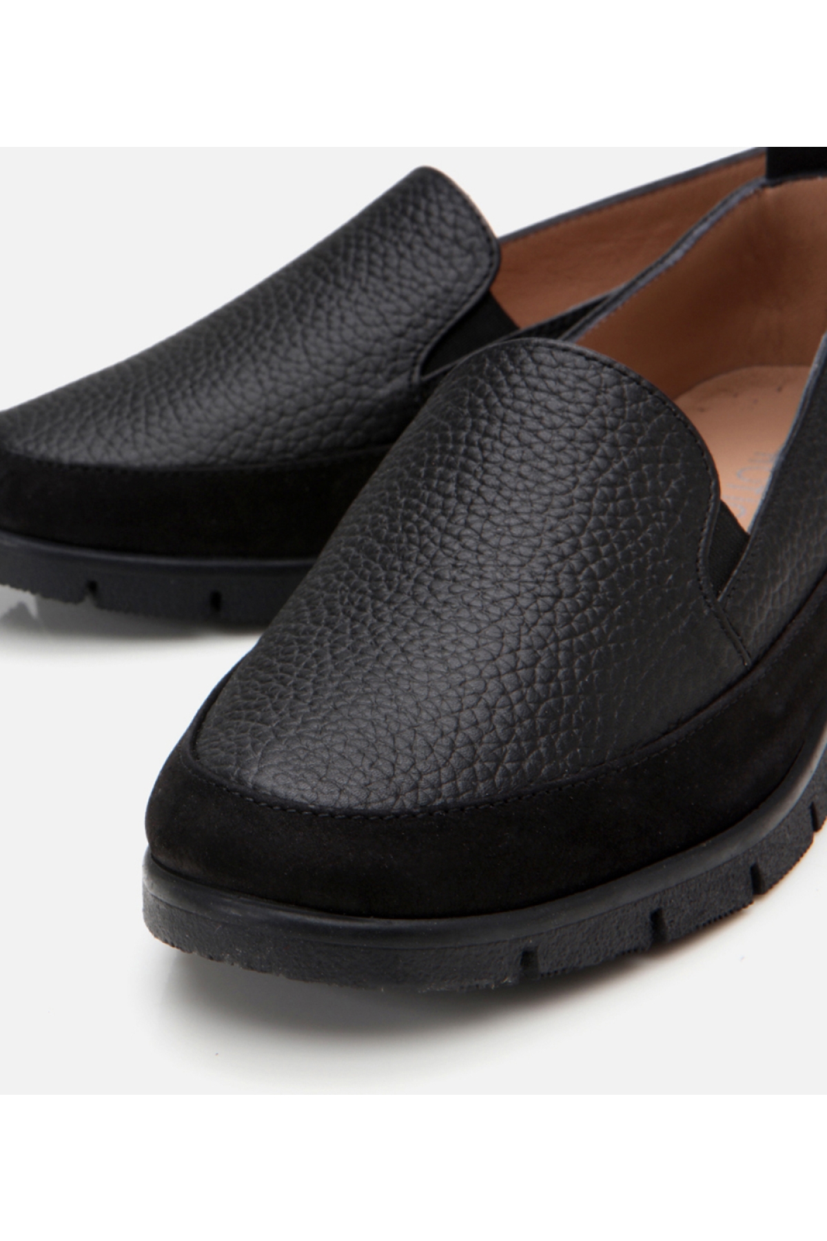 Hotiç Siyah Hotiç Deri Kadın Loafer
